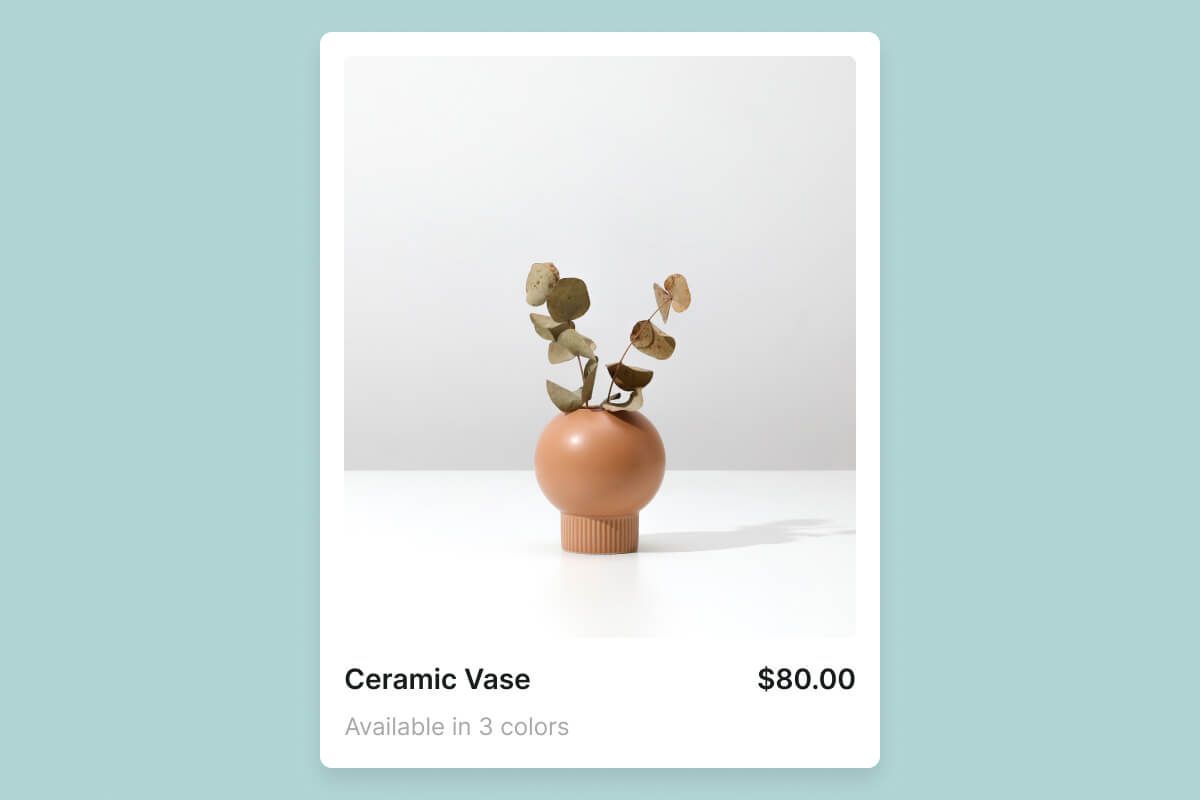 Product image of ceramic vase being sold online