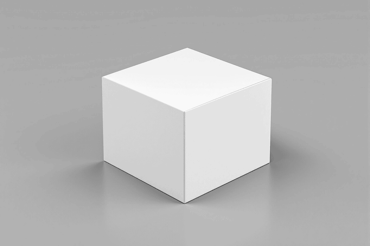 Mockup of a plain white box