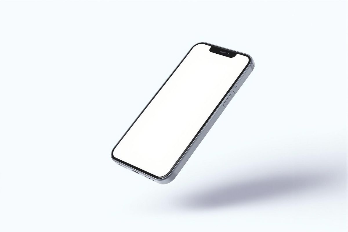 Floating iPhone mockup
