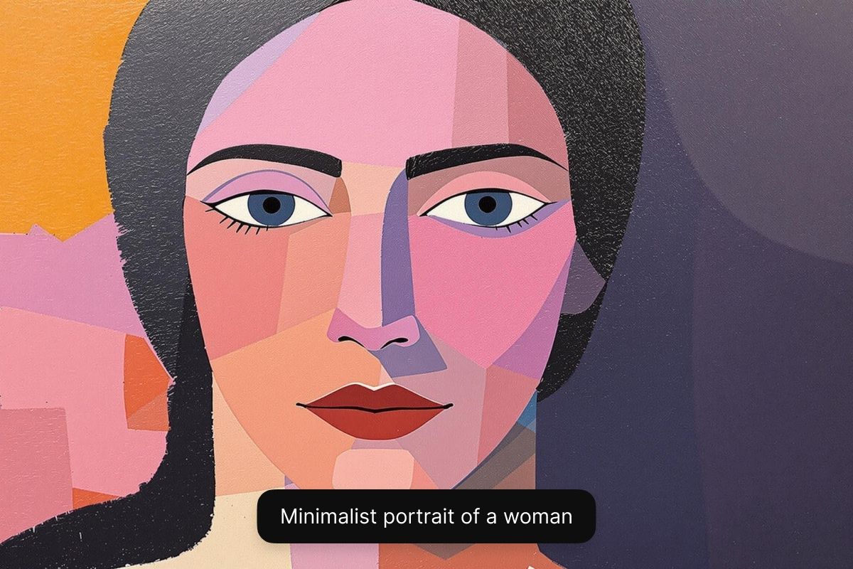 Minimalist portrait of a woman