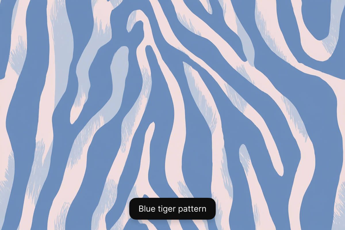 Blue tiger pattern