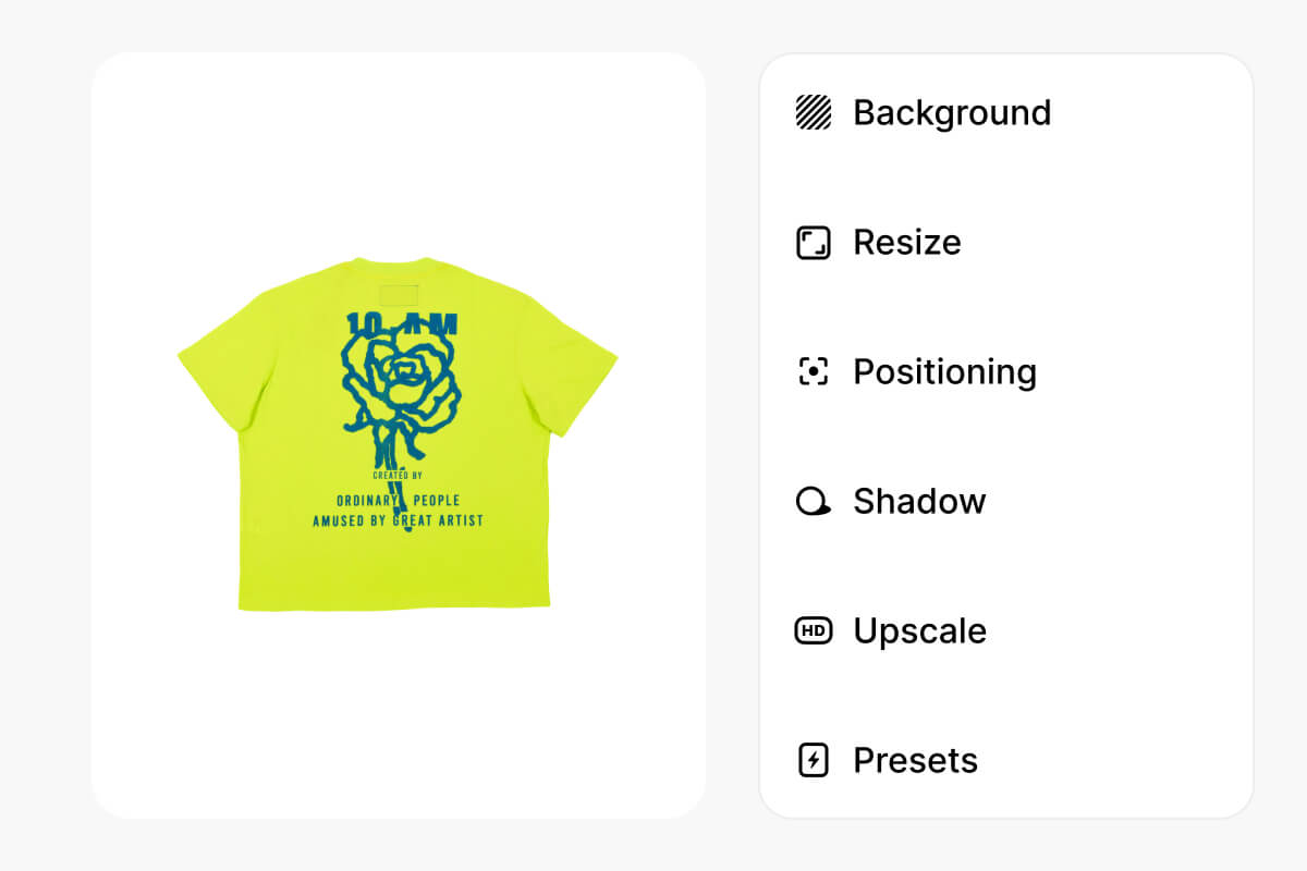 Standardize product photos for marketplaces
