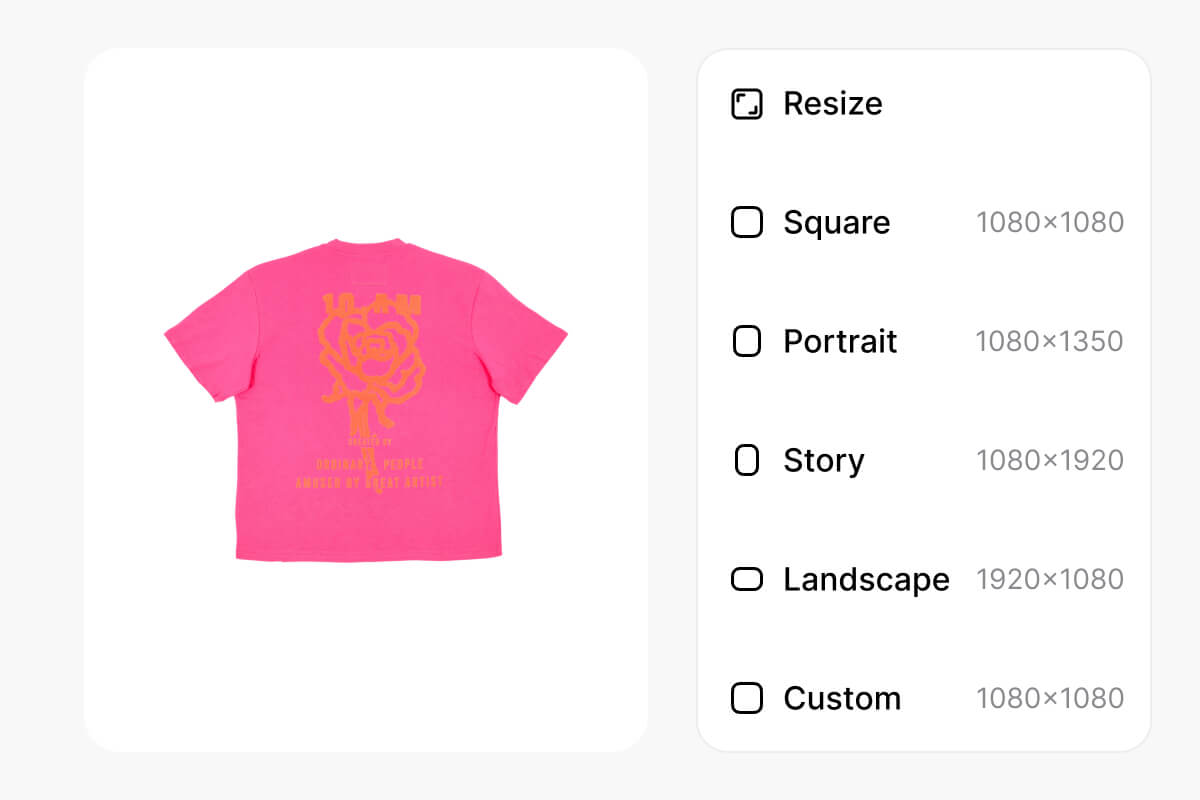 Custom dimensions and aspect ratios