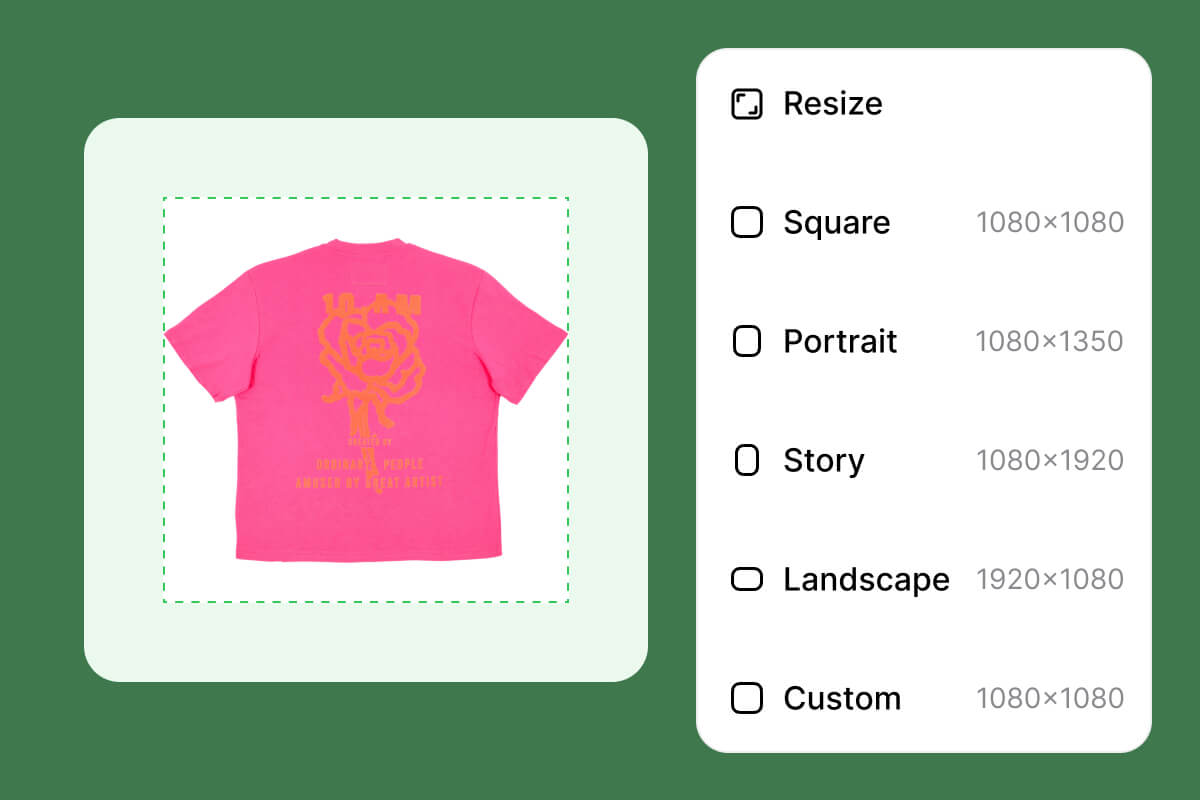 Make images square with padding or center crop