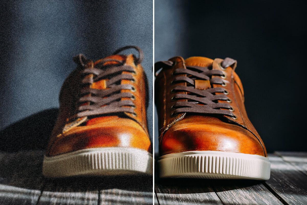 Denoising an image of a pair of shoes