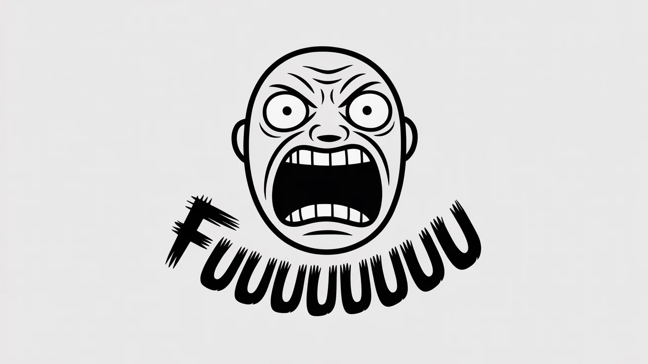 A classic rage comic meme featuring the 'Rage Guy' character screaming in frustration, with the text 'FUUUUUUUUUUUU' below him, all in a simple black and white drawing style on a white background.