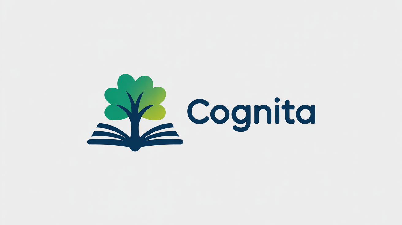 A minimalist logo for a learning or education company. The logo shows a tree growing out of an open book, symbolizing growth through knowledge, against a clean white background.