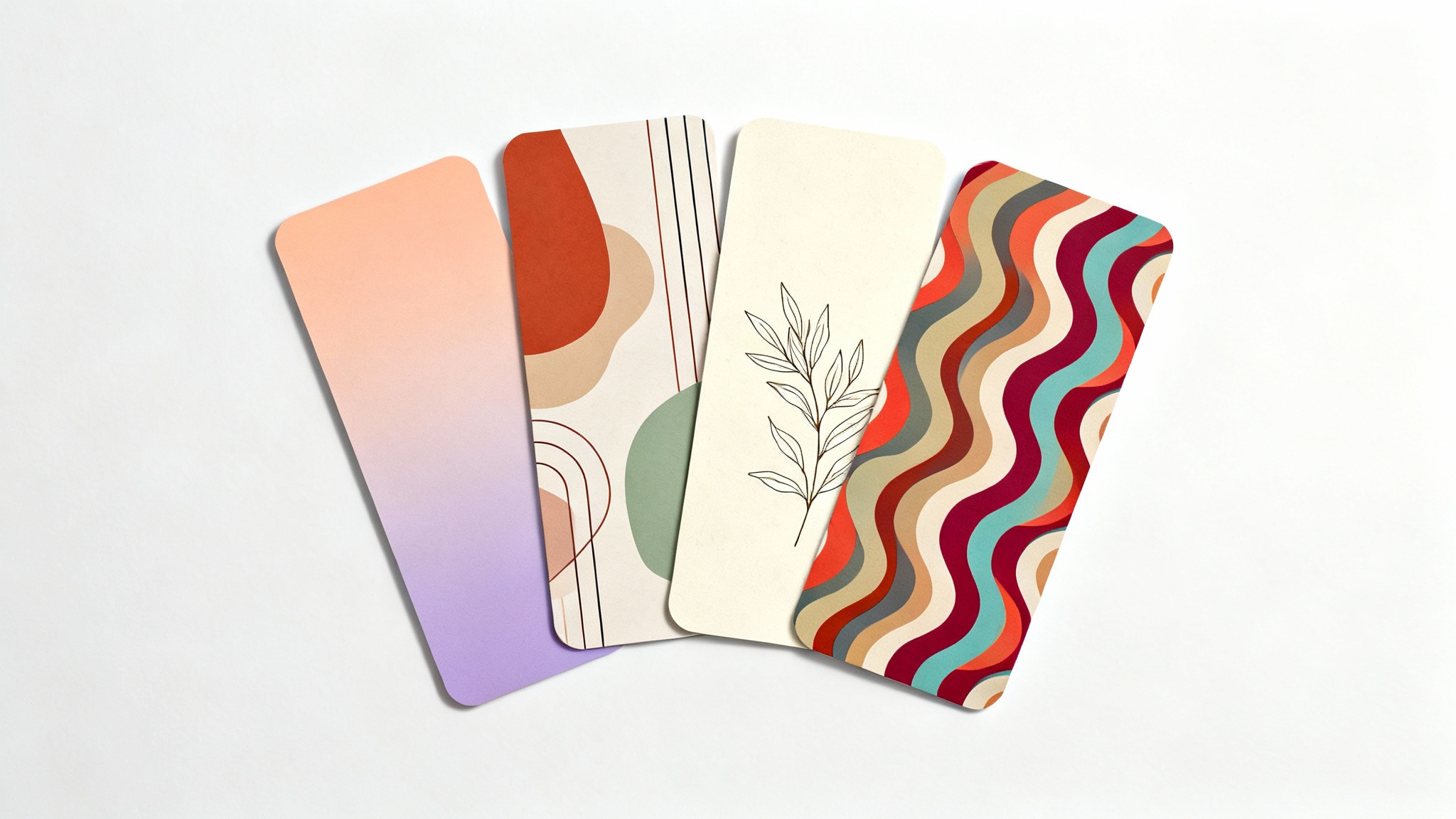 A collection of four sample Instagram story backgrounds fanned out against a white background, showcasing different styles including a pastel gradient, abstract earth-toned shapes, and botanical line art.