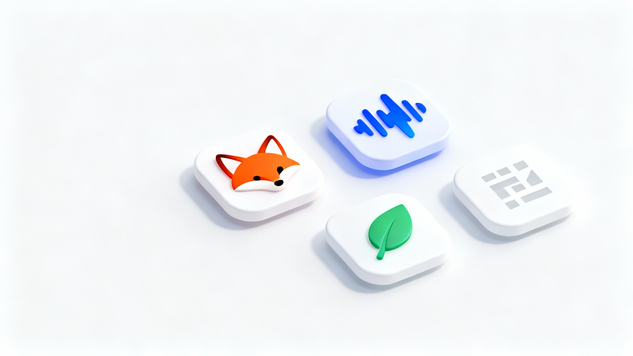 A collection of small, modern, and colorful favicon icons displayed neatly on a clean white background, illustrating the concept of website icons.