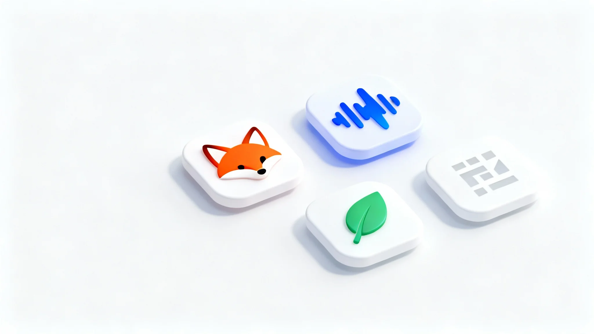 A collection of small, modern, and colorful favicon icons displayed neatly on a clean white background, illustrating the concept of website icons.