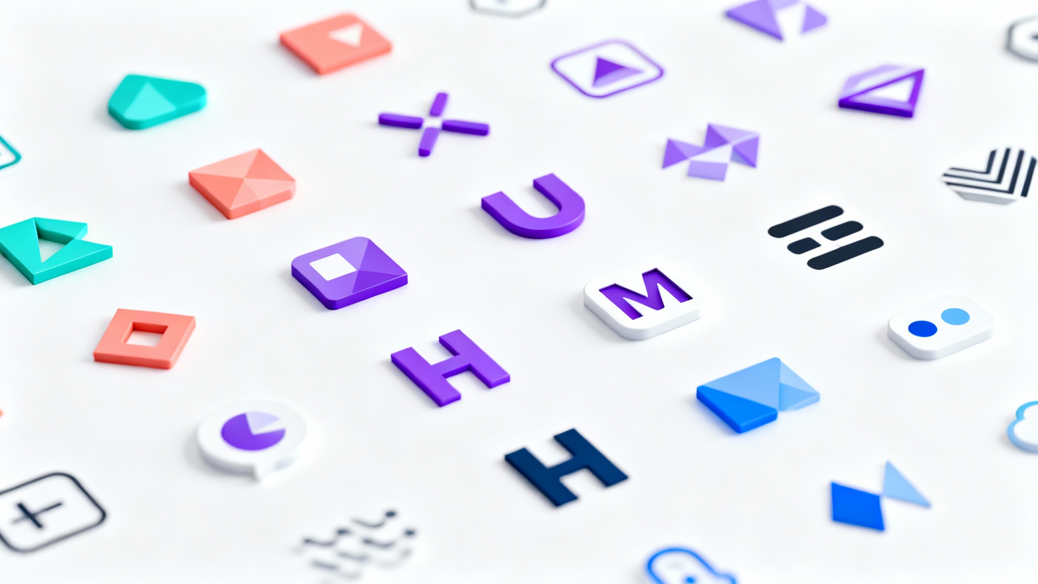 A grid of diverse and colorful favicon designs on a clean white background, illustrating options for website and brand identity.