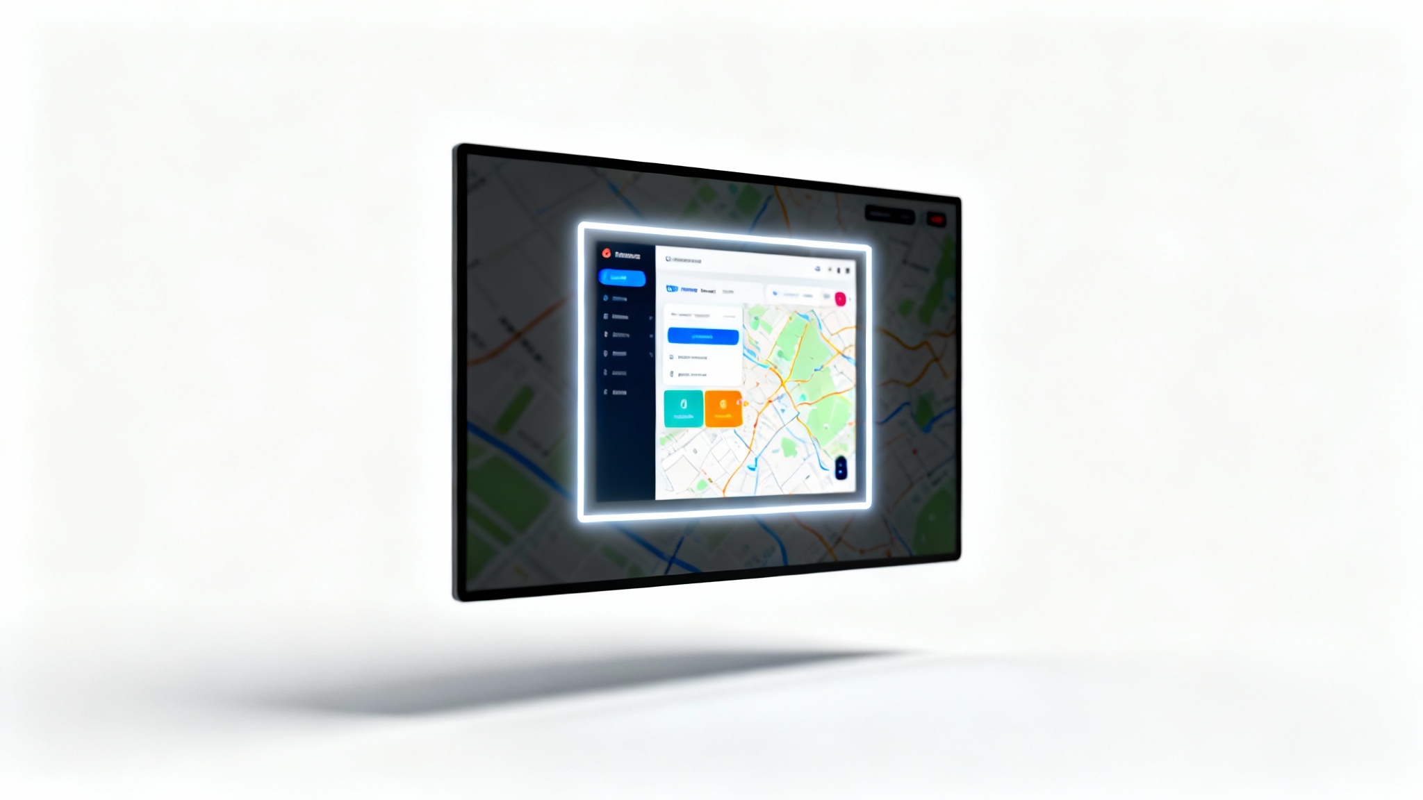 A conceptual image illustrating the cropping of a screen recording, showing a highlighted rectangular section within a larger, dimmed video frame, set against a white background.