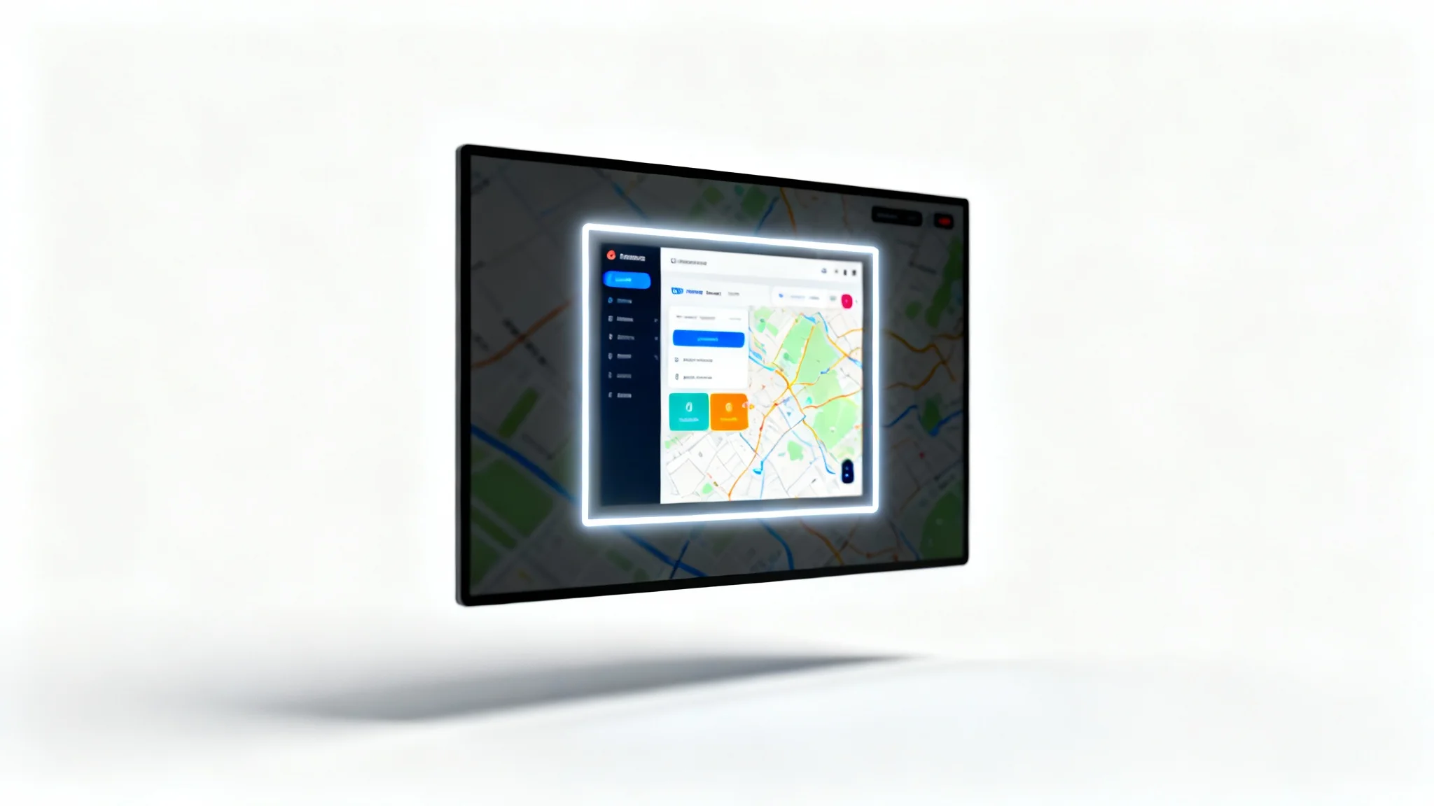 A conceptual image illustrating the cropping of a screen recording, showing a highlighted rectangular section within a larger, dimmed video frame, set against a white background.