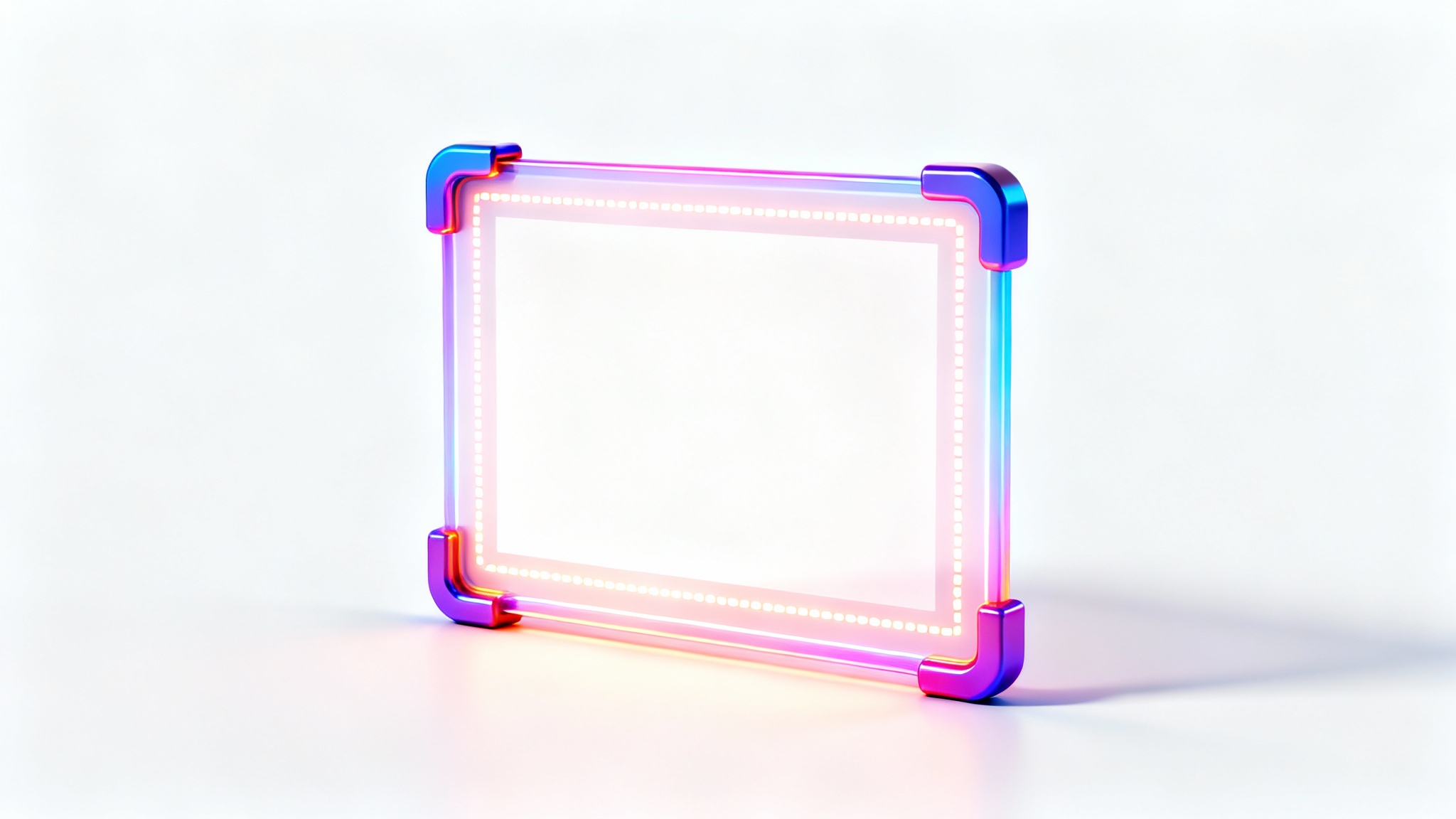 A 3D icon showing a video frame with cropping marks around a selected area, symbolizing the cropping of a screen recording.