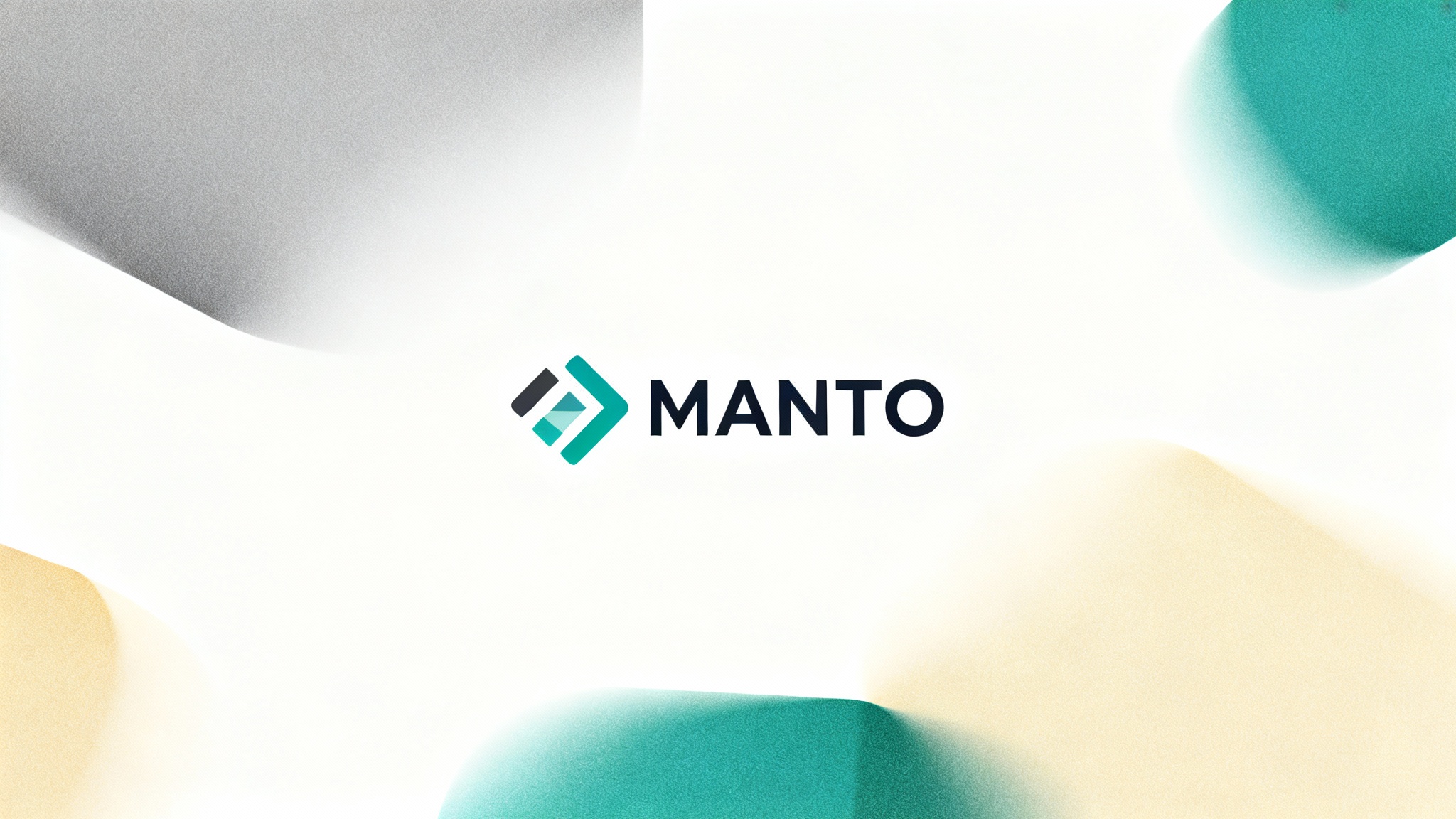 An abstract background for a logo, featuring a minimalist design with soft geometric shapes and a cool color palette of gray and teal, set against a white background.