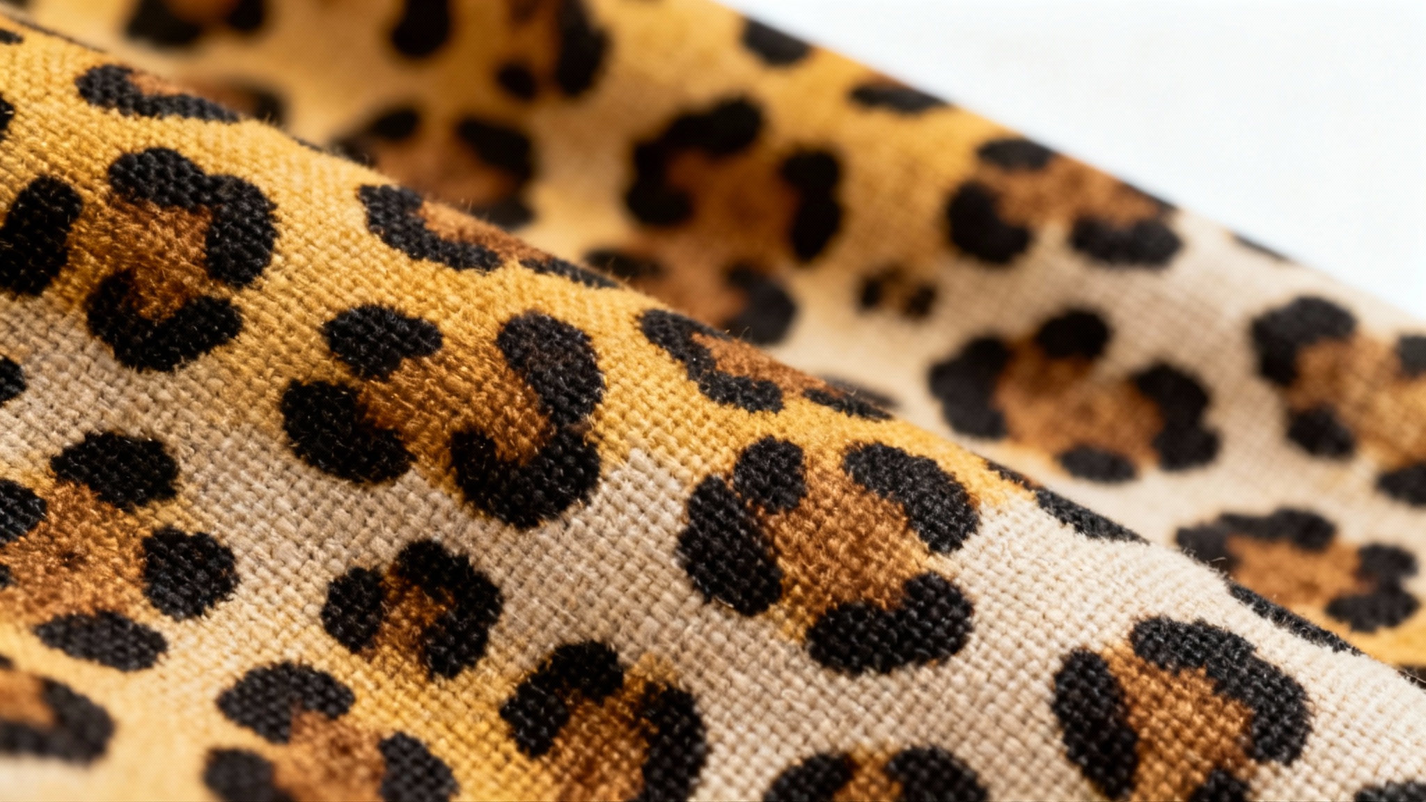 A close-up, detailed image of a realistic leopard print pattern being applied as an overlay onto a textured surface, set against a clean white background.
