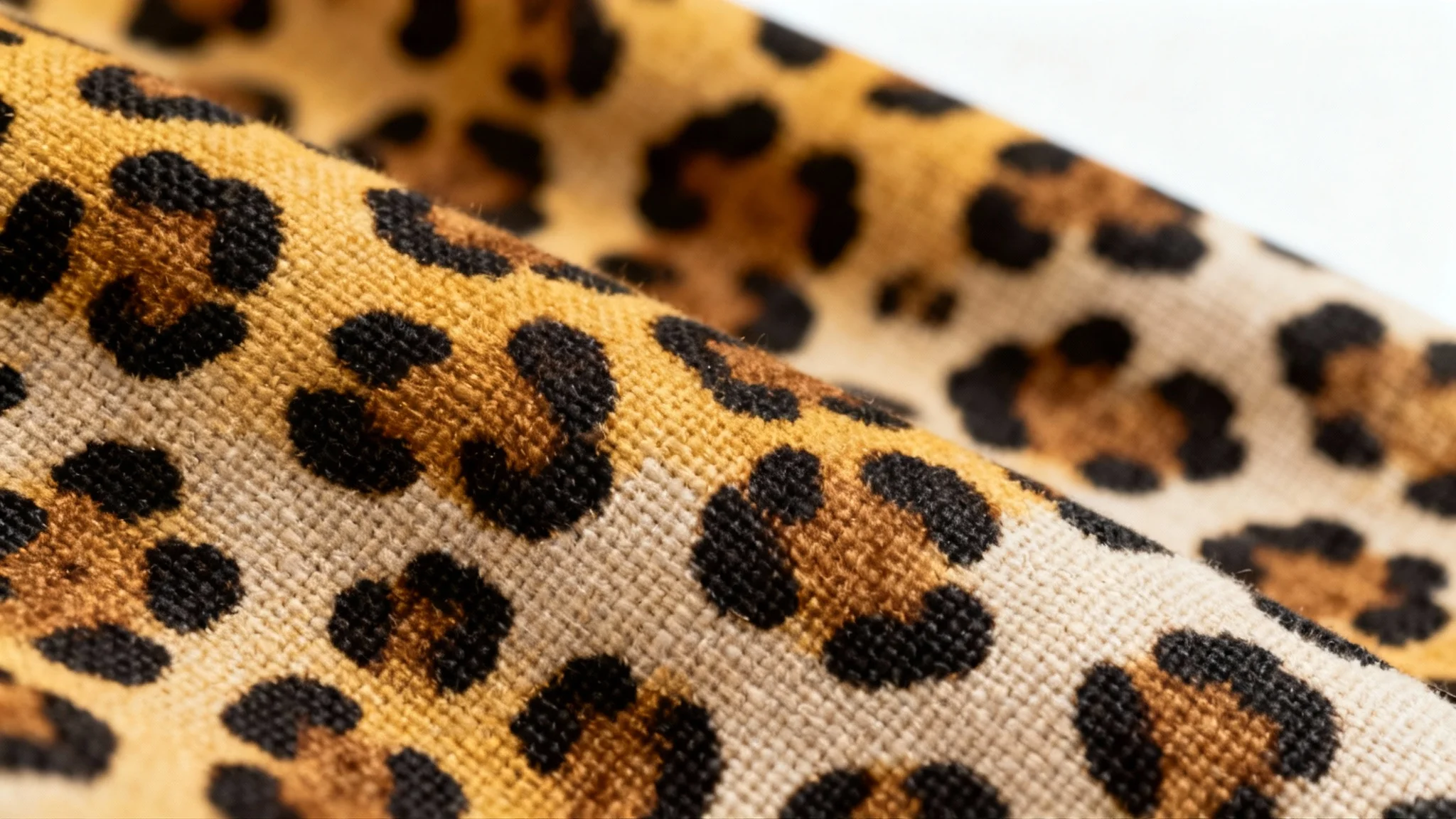 A close-up, detailed image of a realistic leopard print pattern being applied as an overlay onto a textured surface, set against a clean white background.