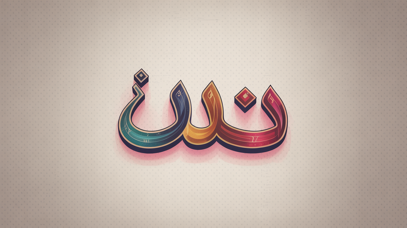 A polished design showcasing various Arabic typography styles for the word 'Love' (حب) arranged in a colorful collage on a textured background.