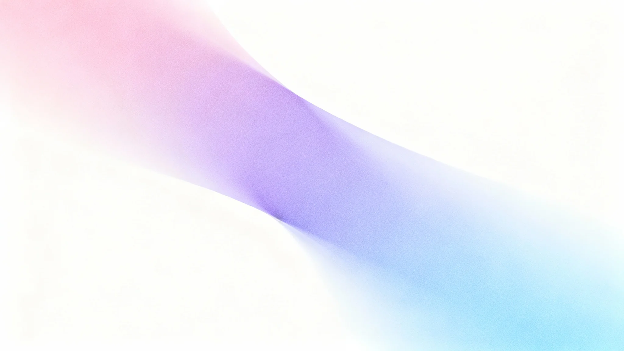 An abstract digital artwork of a smooth, diagonal gradient transitioning from pastel pink to lavender to baby blue, set against a clean white background.