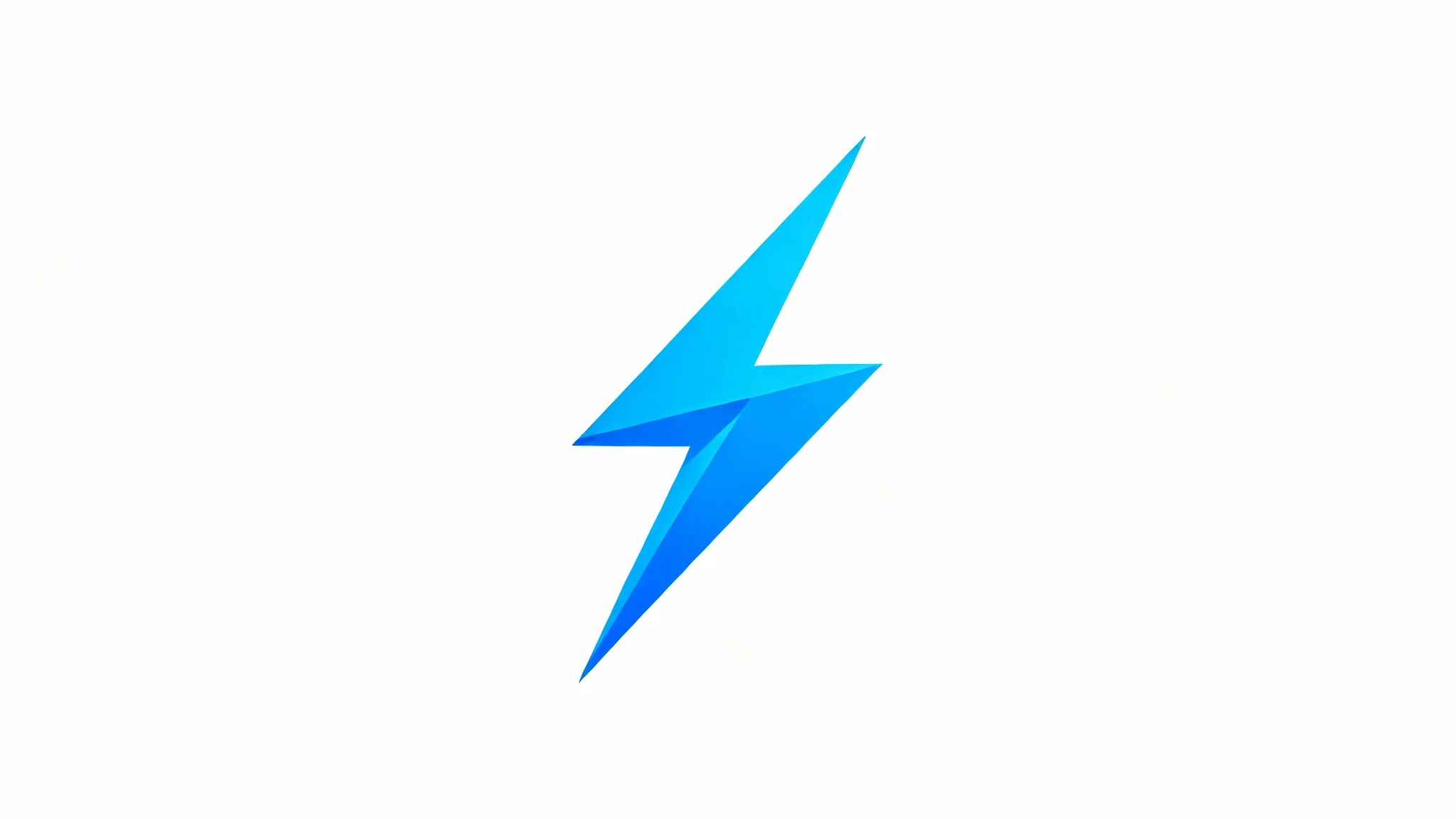 A modern, electric blue lightning bolt logo, presented as a clean vector icon on a white background, symbolizing energy and speed.