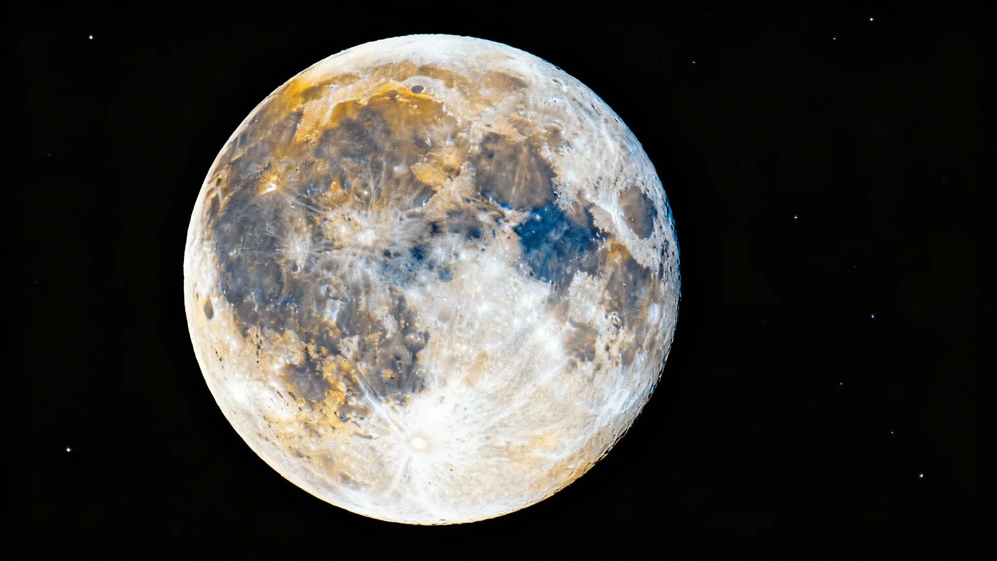 A hyper-detailed, professionally edited photograph of the full moon, showcasing its craters and surface texture in brilliant clarity against the blackness of space. This represents the output of a moon photo editor.