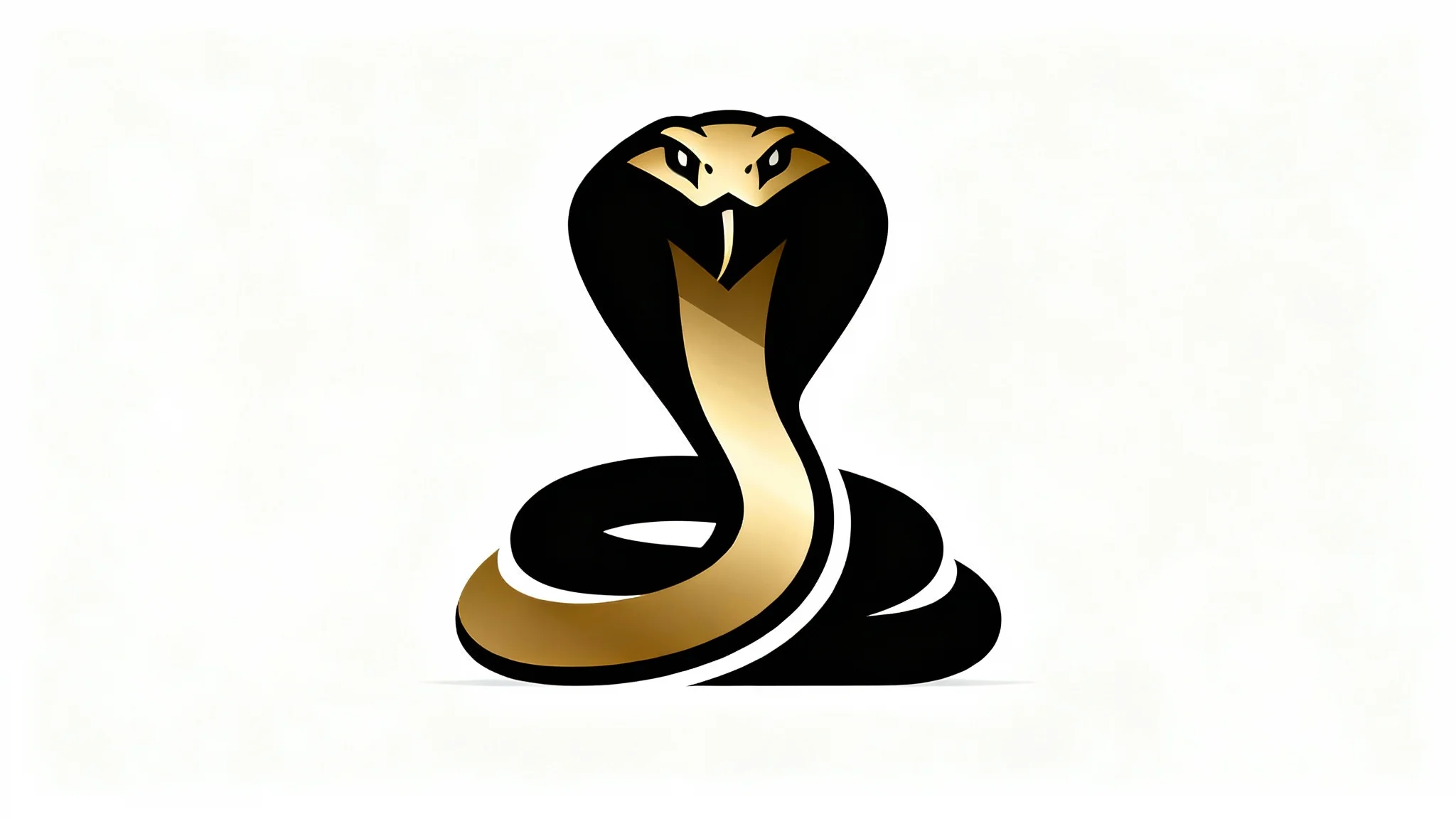 A modern, minimalist logo of a snake in black and gold, coiled into an elegant S-shape, displayed on a clean white background.