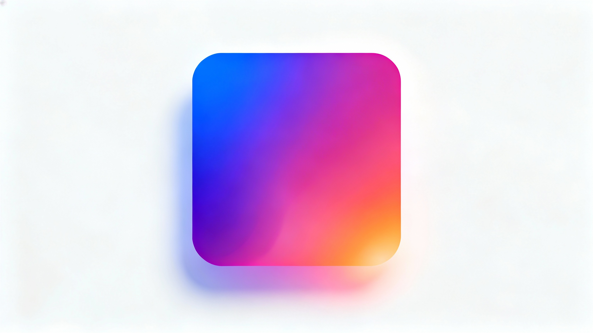 A vibrant digital gradient transitioning from electric blue to magenta and orange, displayed as a clean rectangle on a white background, representing a website gradient background.