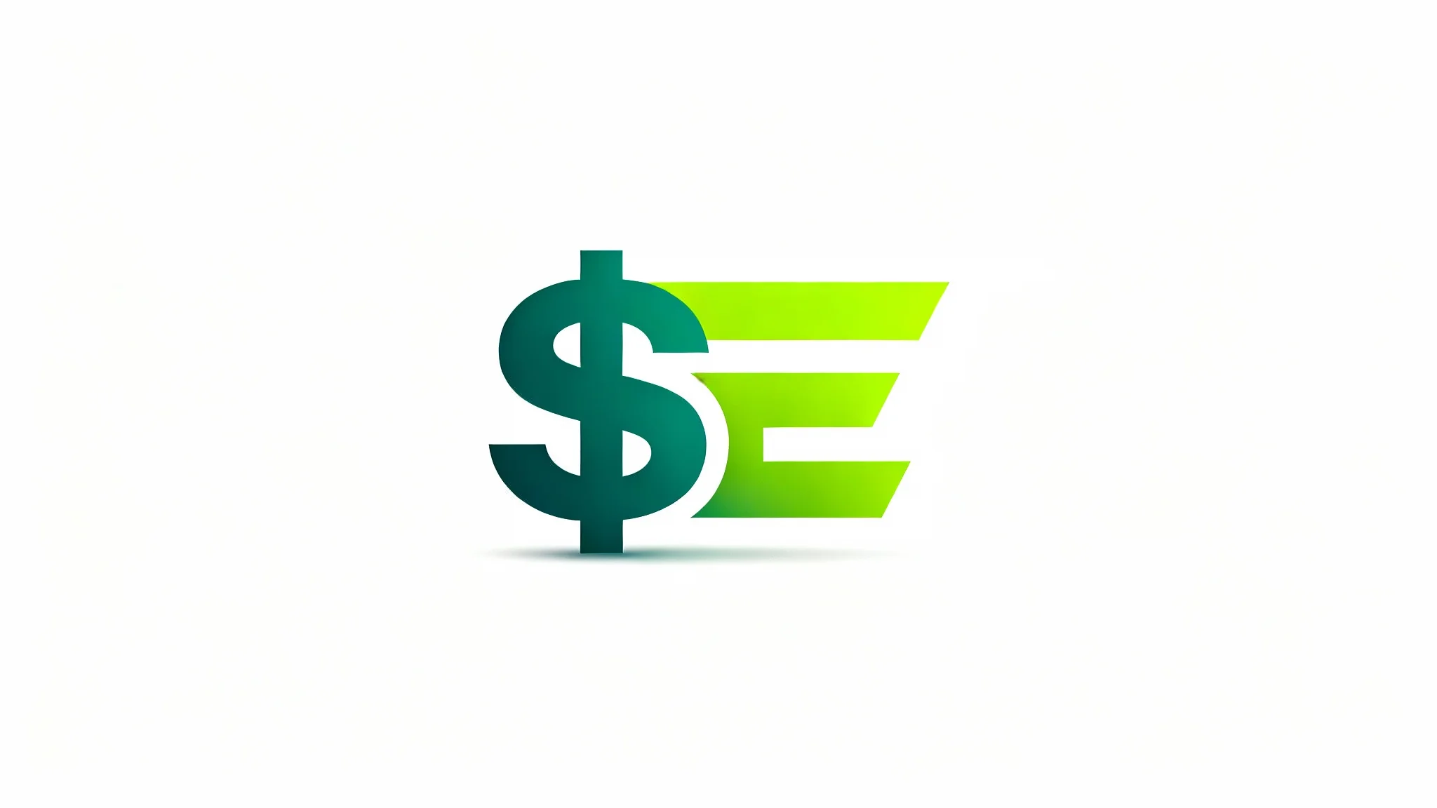 A modern, minimalist logo combining a dollar sign and a letter 'E' in shades of green, symbolizing financial technology, displayed on a white background.