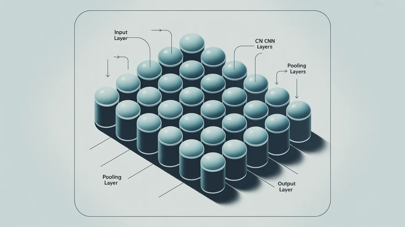 A professionally designed diagram of a neural network architecture, shown as a final polished result with multiple layers, nodes, and connections on a clean background.