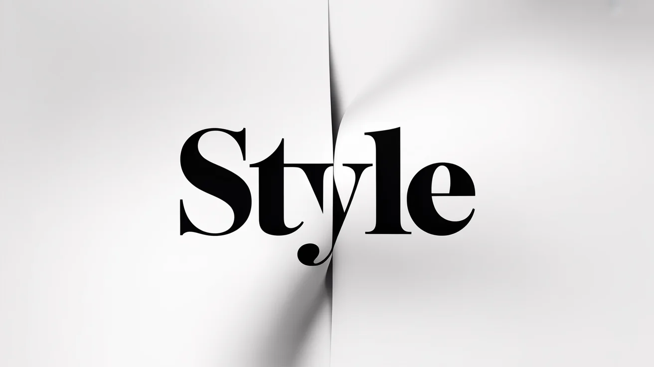 A conceptual mockup showing the word 'STYLE' on a white background. The first half of the word is in a classic serif font, and the second half is in a modern sans-serif font, illustrating the concept of replacing a font.