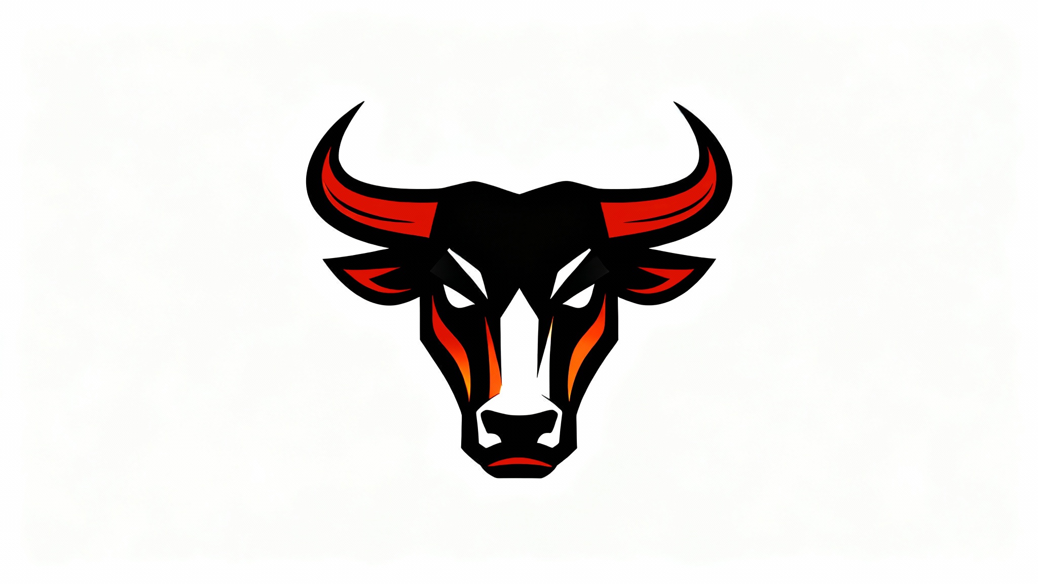 A modern and powerful black and red vector logo of a bull's head on a white background, symbolizing strength and professionalism.
