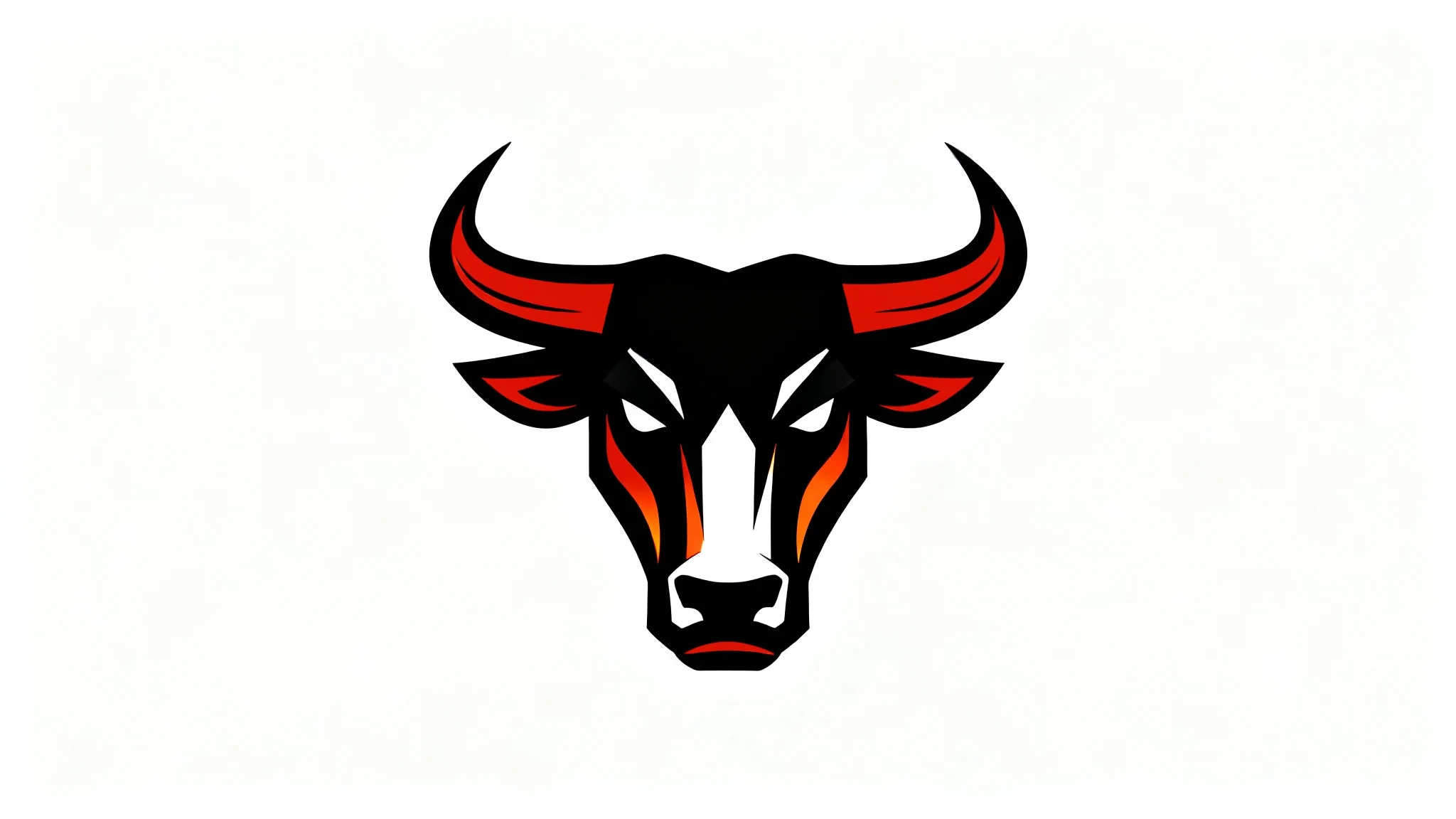 A modern and powerful black and red vector logo of a bull's head on a white background, symbolizing strength and professionalism.