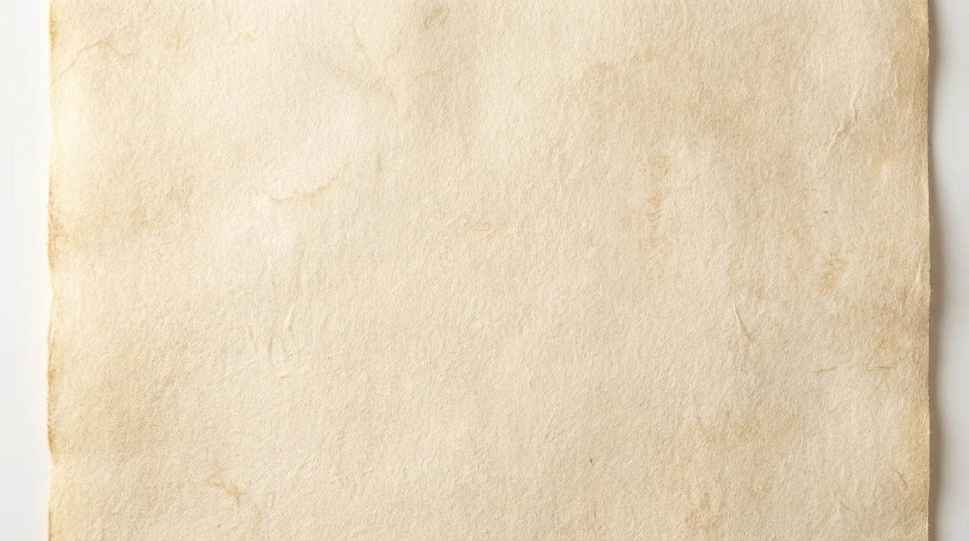 A detailed, close-up image of a seamless antique parchment texture, showcasing its warm beige color, fibrous grain, and subtle aged stains.