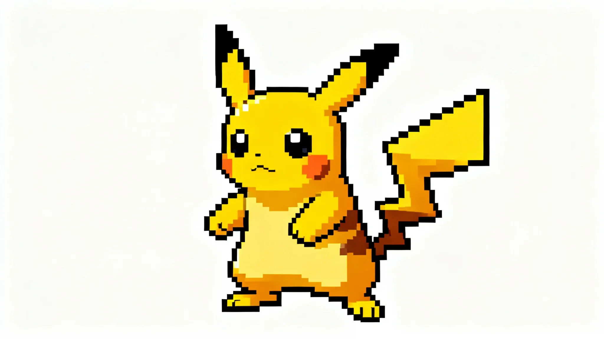 A 16-bit pixel art sprite of a fictional, electric-type rodent monster, reminiscent of classic video games, set against a plain white background.