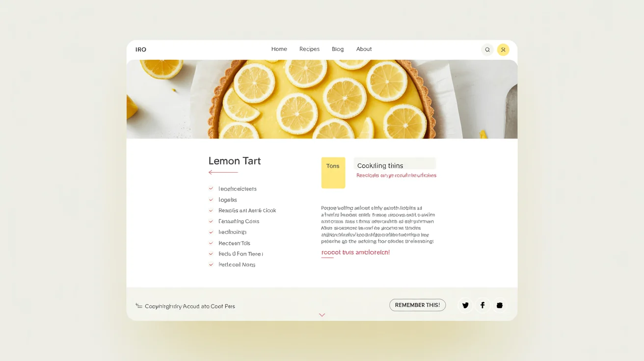 A mockup of an edited screenshot of a recipe website, shown on a white background. The screenshot has annotations, including a red arrow, a yellow highlight, and a text box that says 'Remember this!'.