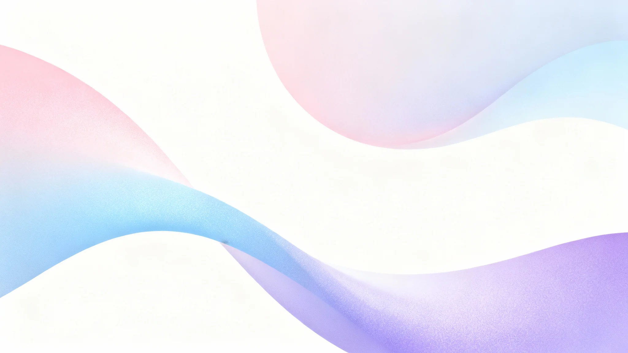 A minimalist abstract background featuring a soft blend of pastel pink, blue, and lavender in flowing, organic shapes.