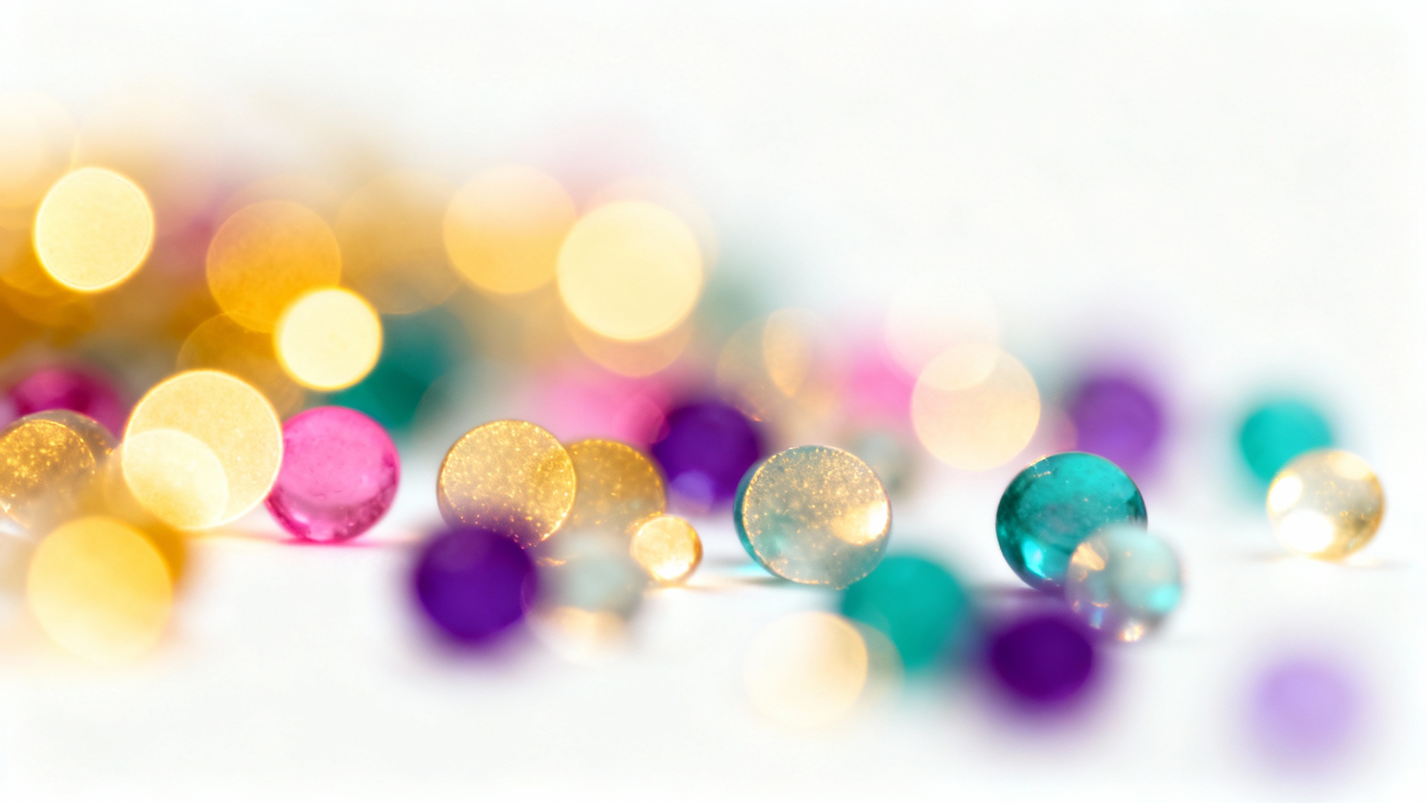 A vibrant and dreamy background image featuring colorful, out-of-focus bokeh lights in shades of gold, blue, and purple, creating a magical atmosphere.
