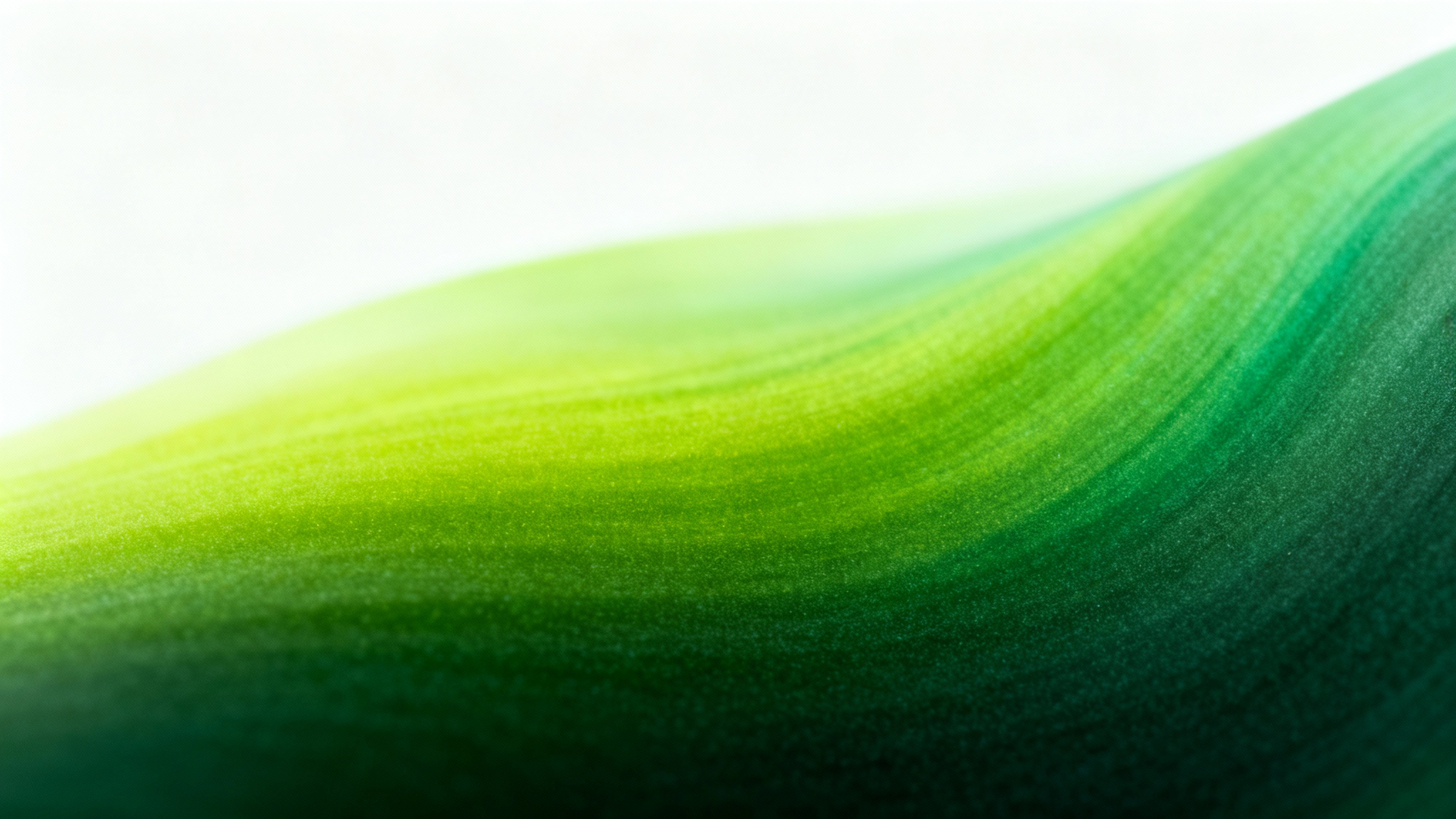 An abstract, high-resolution texture showing a smooth gradient of green colors, transitioning from a dark forest green to a bright lime green.
