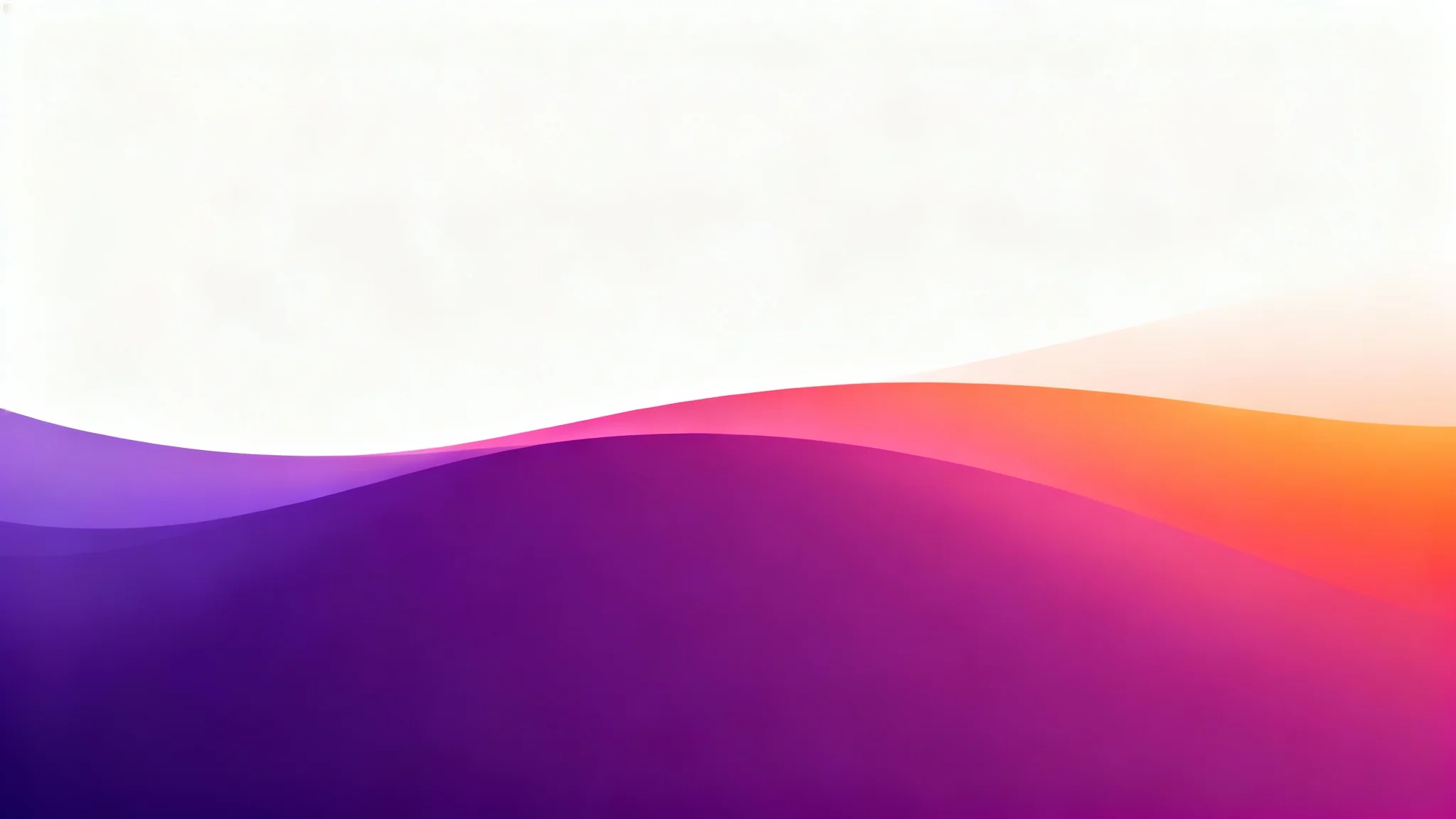A smooth digital gradient transitioning from purple to magenta to orange, representing a gradient background.