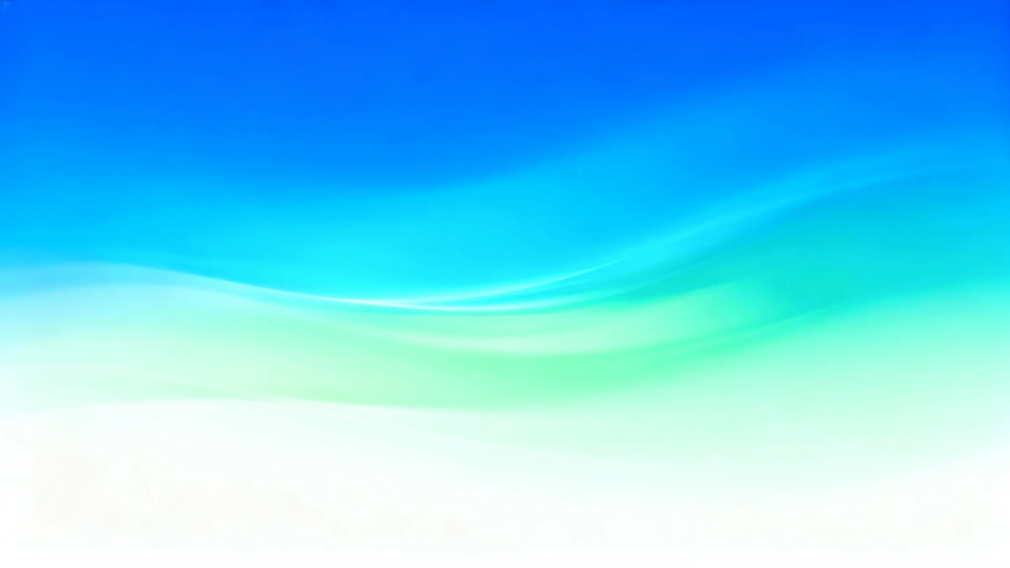 A beautiful, smooth, abstract background gradient transitioning from deep cerulean blue to a soft mint green, representing a gradient background.