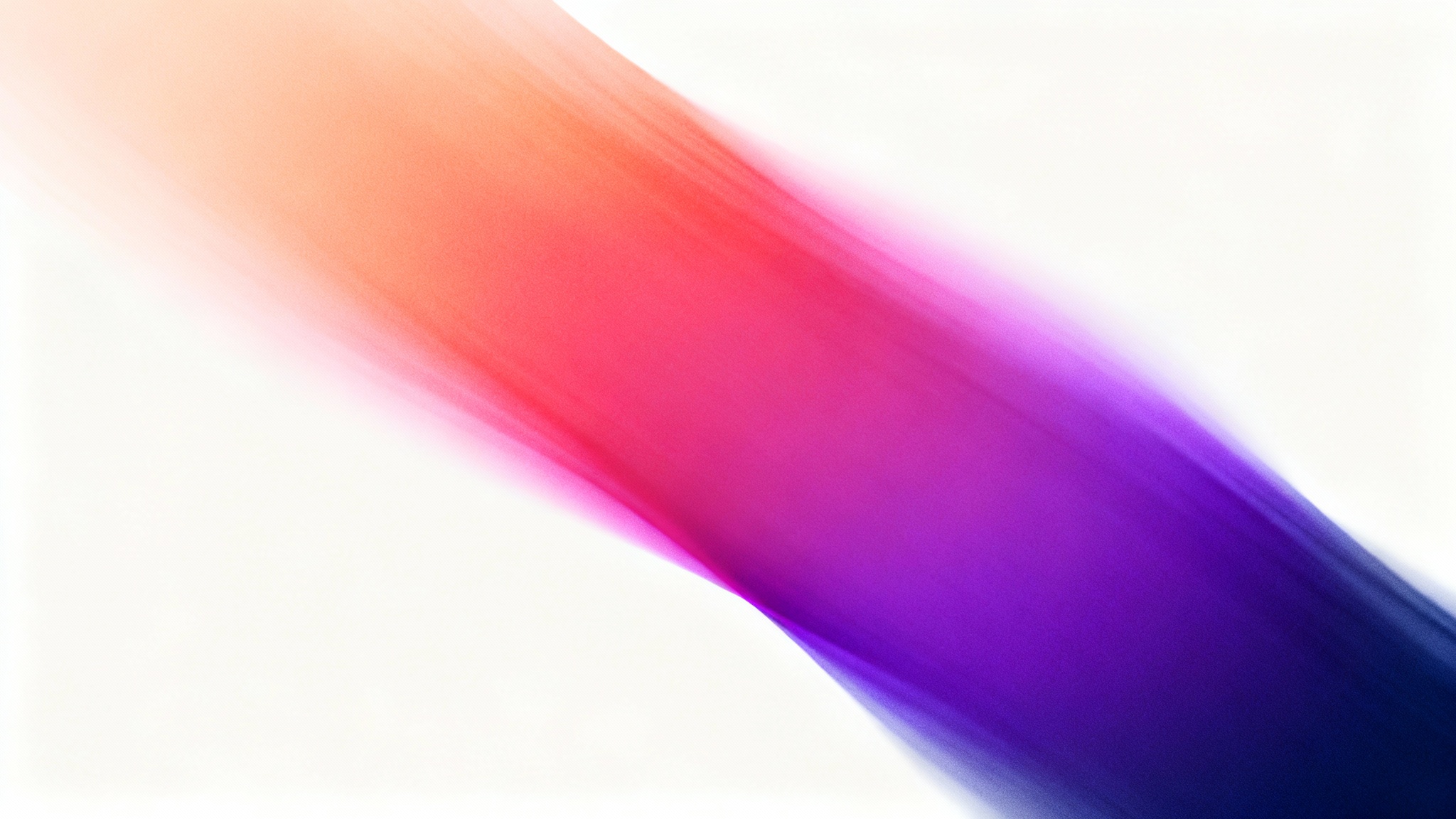 A vibrant abstract gradient transitioning smoothly from pastel peach and coral to rich magenta and deep purple, presented as a clean art piece on a white background.