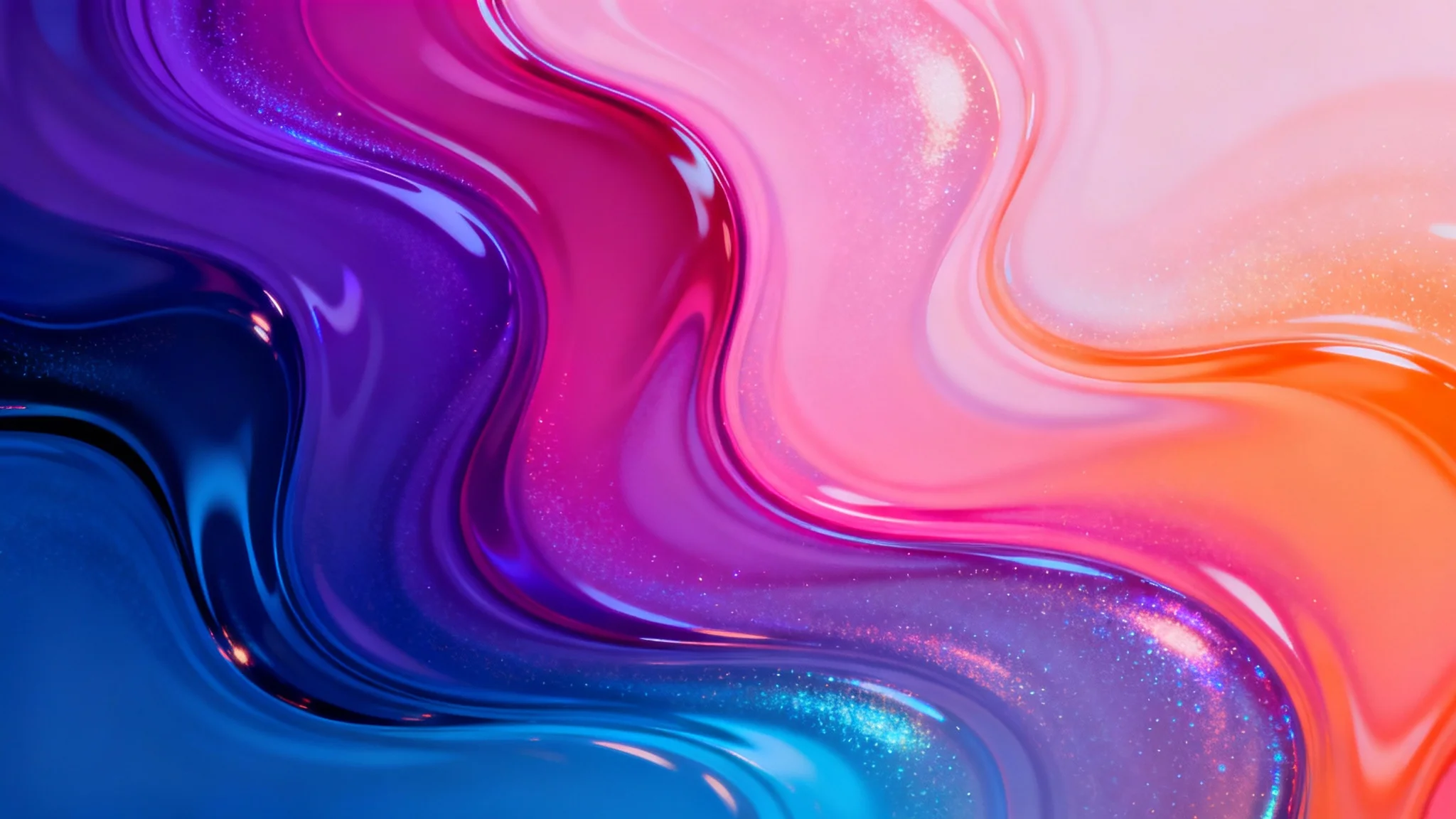 A vibrant and smooth liquid gradient background with swirling colors of purple, pink, and orange, creating a modern and abstract visual effect.