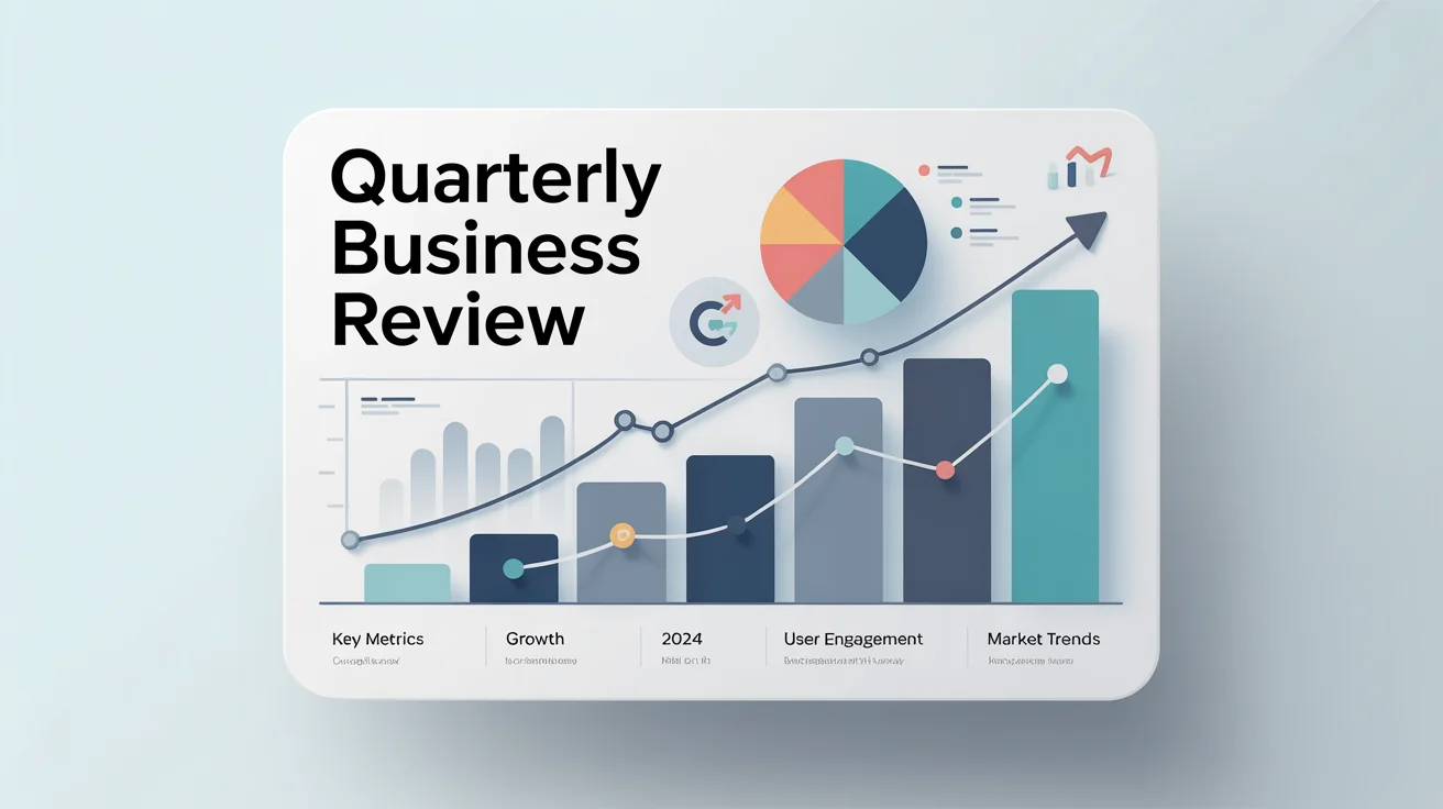 A modern, professional infographic mockup on a white background, featuring colorful charts, graphs, and icons that visualize business data and growth trends.