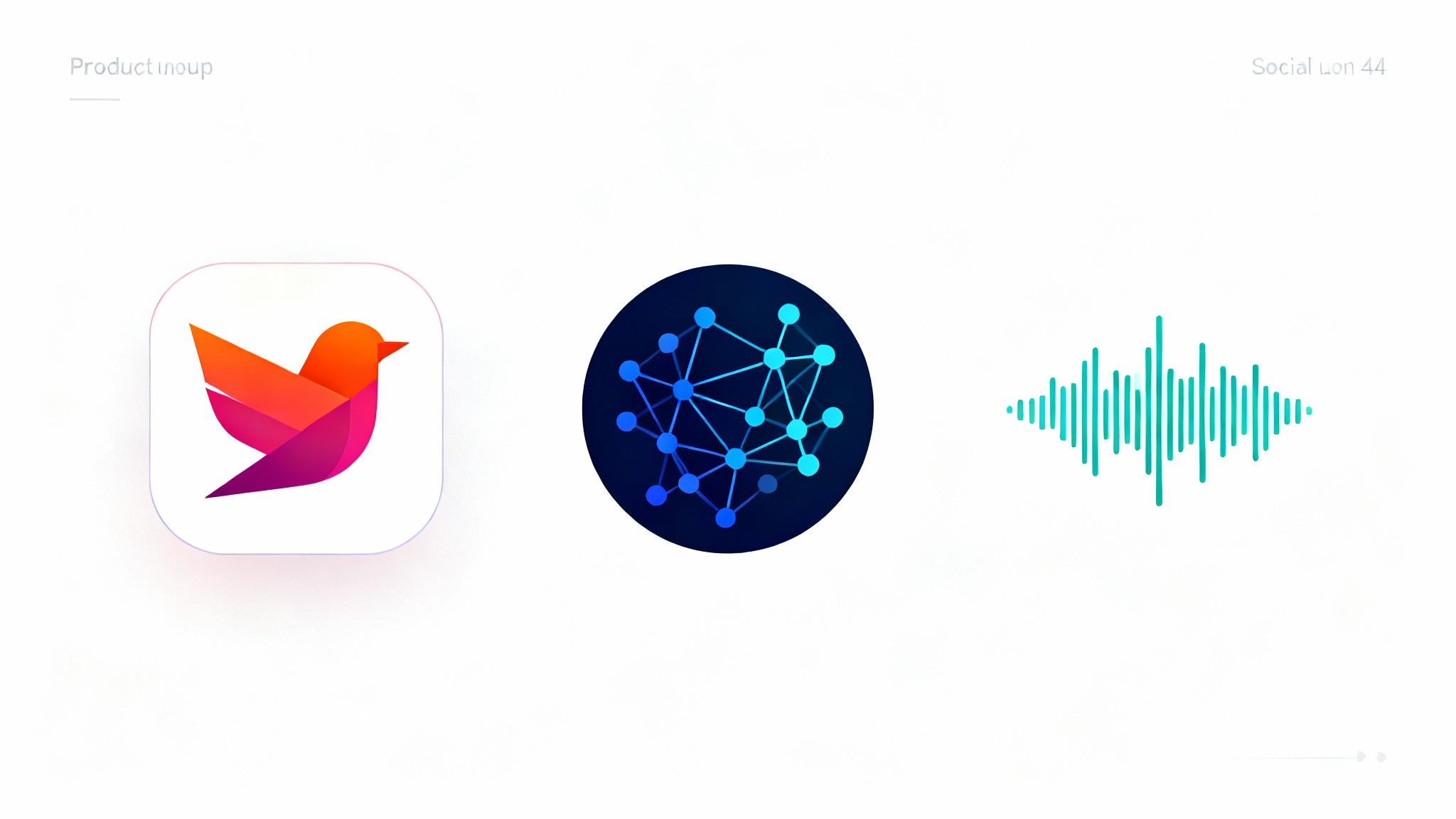 A collection of modern, stylized social media icons with vibrant gradients and clean designs, displayed against a white background.