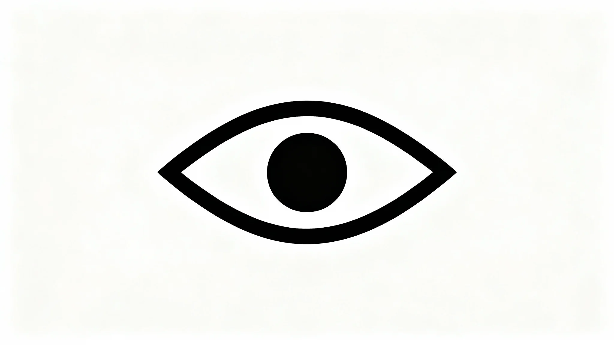 A minimalist eye logo design, featuring a single, clean black line forming an eye shape on a solid white background. The style is modern and professional.