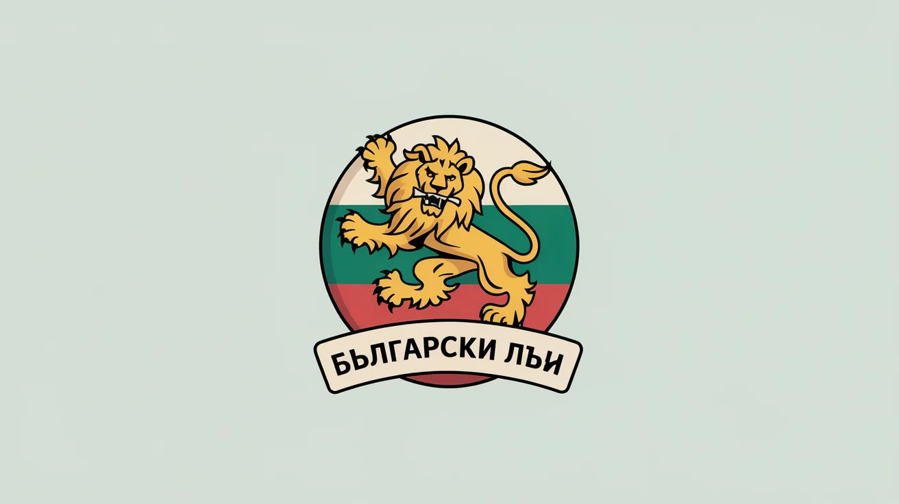 A professionally designed logo featuring a golden rampant lion inside a circular emblem with the colors of the Bulgarian flag (white, green, red), with the Cyrillic text 'Български Лъв' on a banner below.