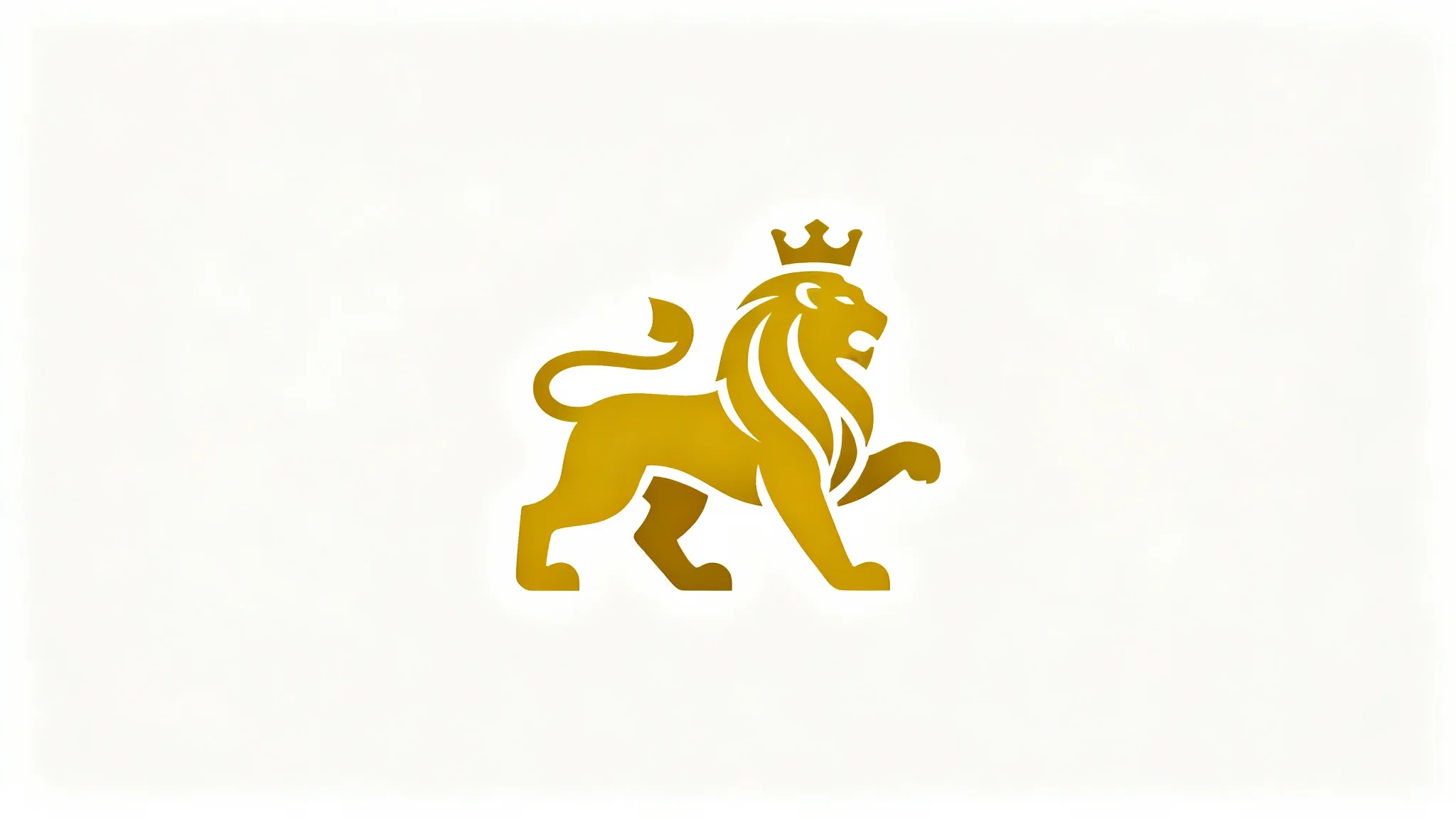 A modern logo design of a golden, crowned, rampant Bulgarian lion, presented on a clean white background.