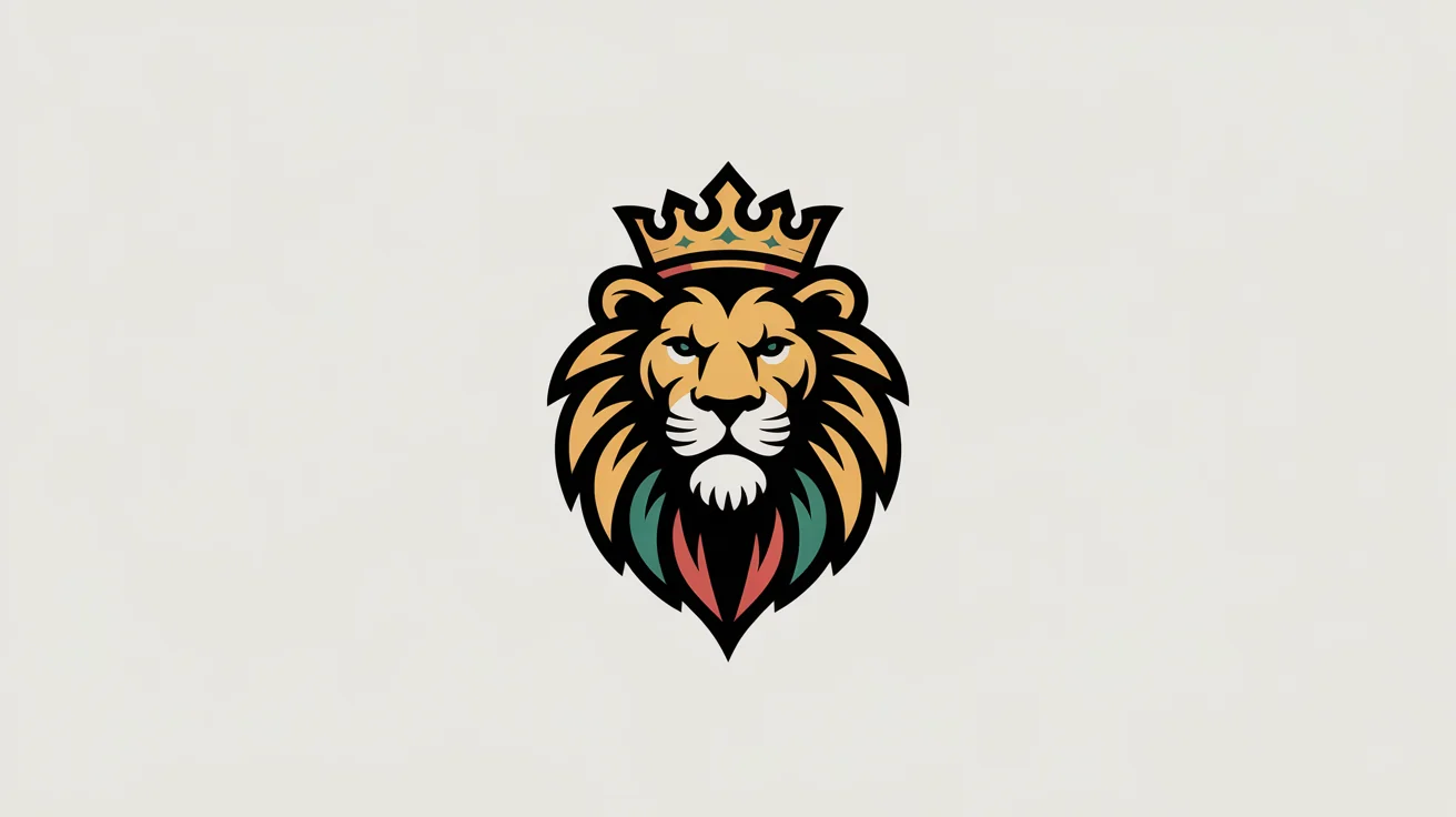 A modern logo featuring a stylized Bulgarian rampant lion wearing a golden crown, using the national colors of white, green, and red, set against a plain white background.