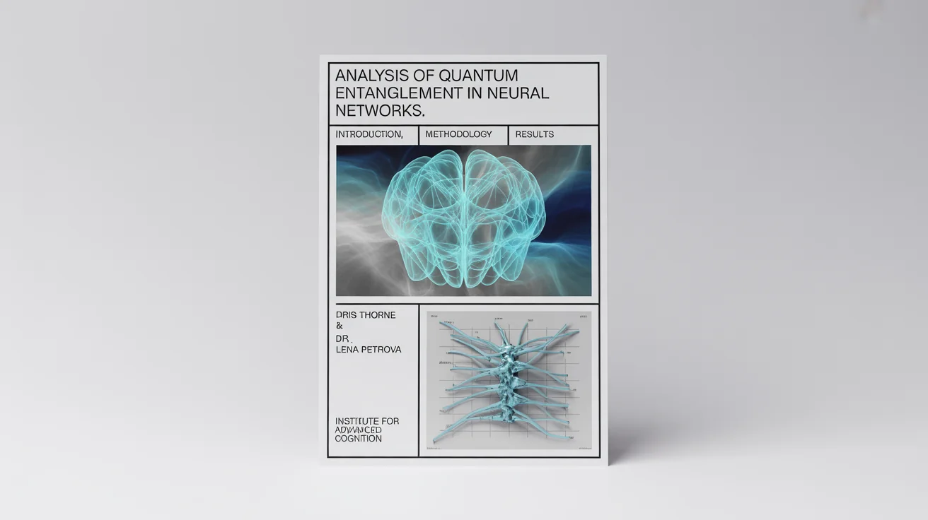 A professionally designed academic research poster mockup on a white background, detailing a study on neural networks with graphs, diagrams, and a clean, three-column layout.