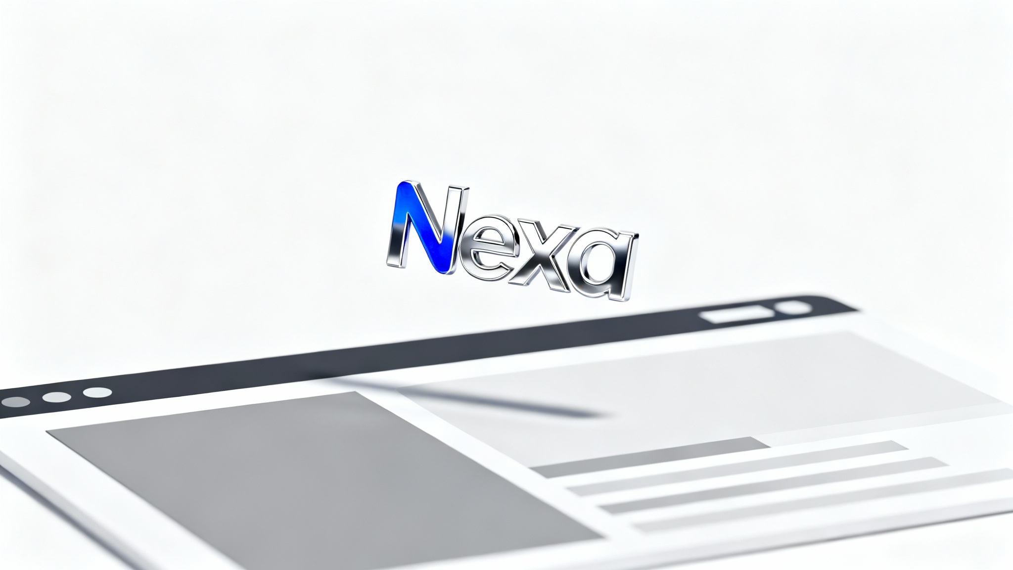 An abstract illustration symbolizing a website logo extractor. A sleek, modern logo floats above a stylized representation of a webpage, conveying the idea of extraction.